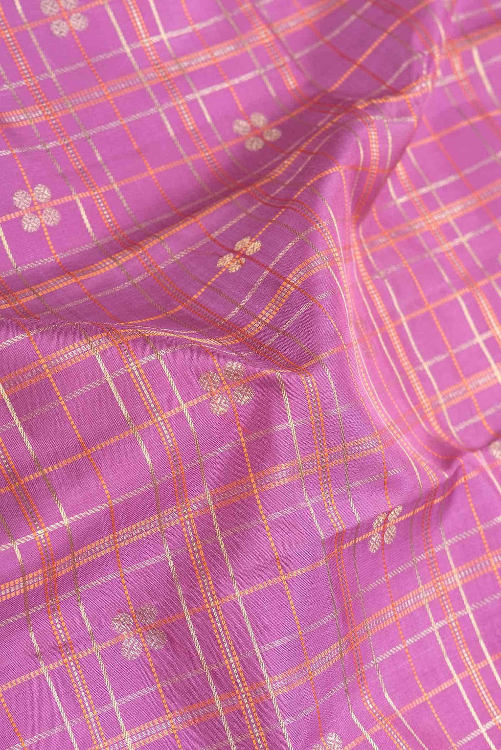 Pure Silk Pure Zari Pink Dual Tone Kanchipuram Saree