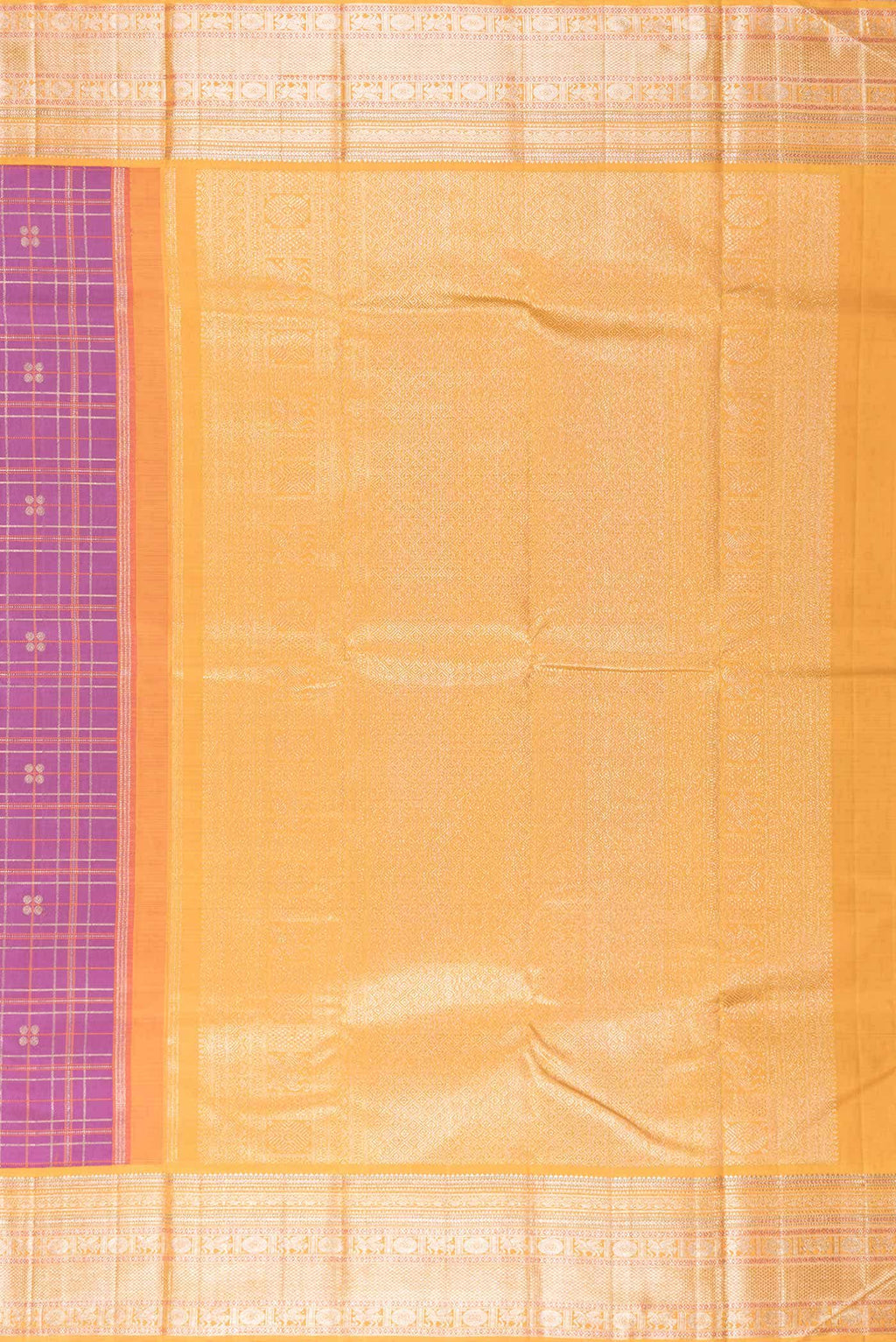 Pure Silk Pure Zari Pink Dual Tone Kanchipuram Saree