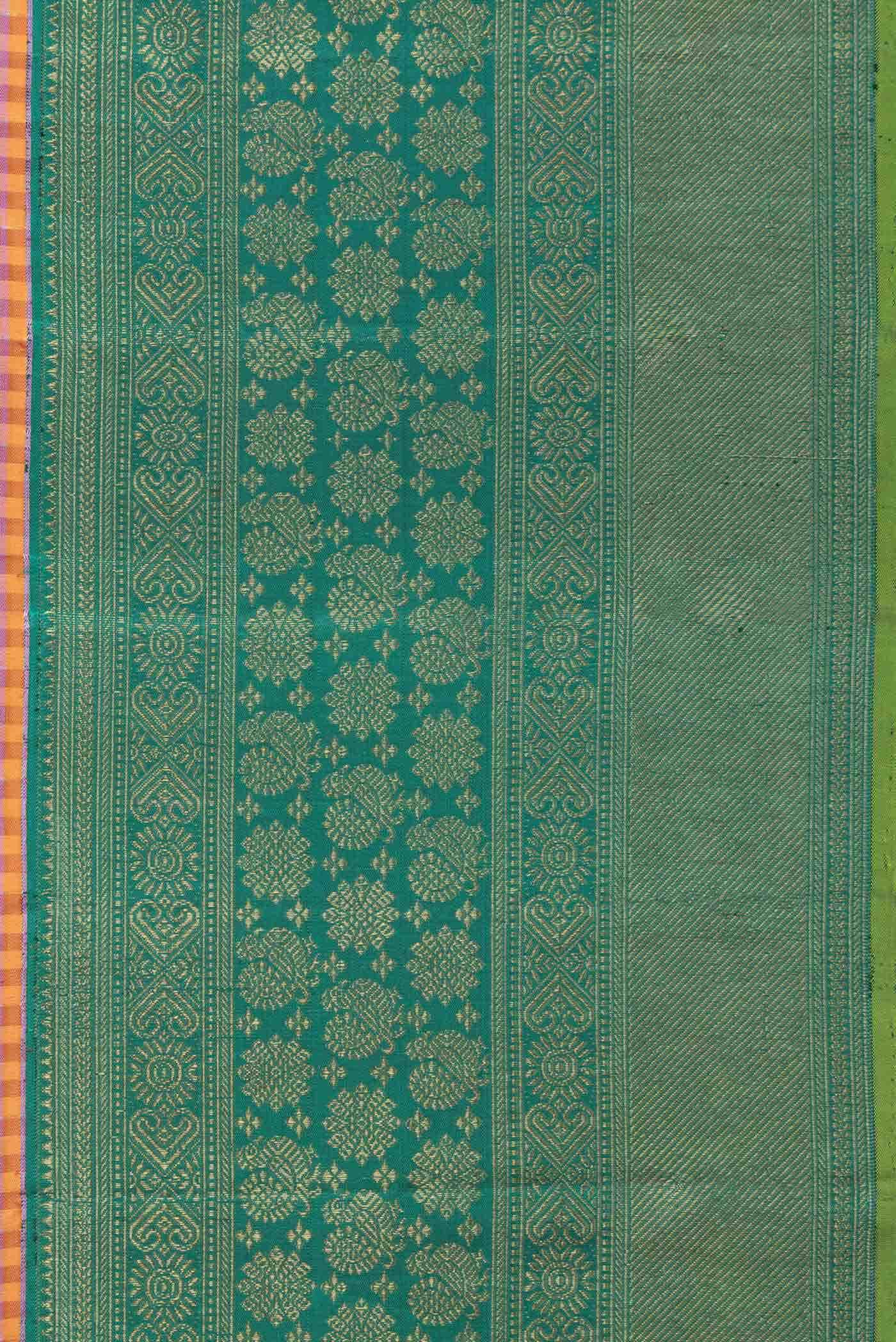 Pure Silk Pure Zari Multi Kanchipuram Saree
