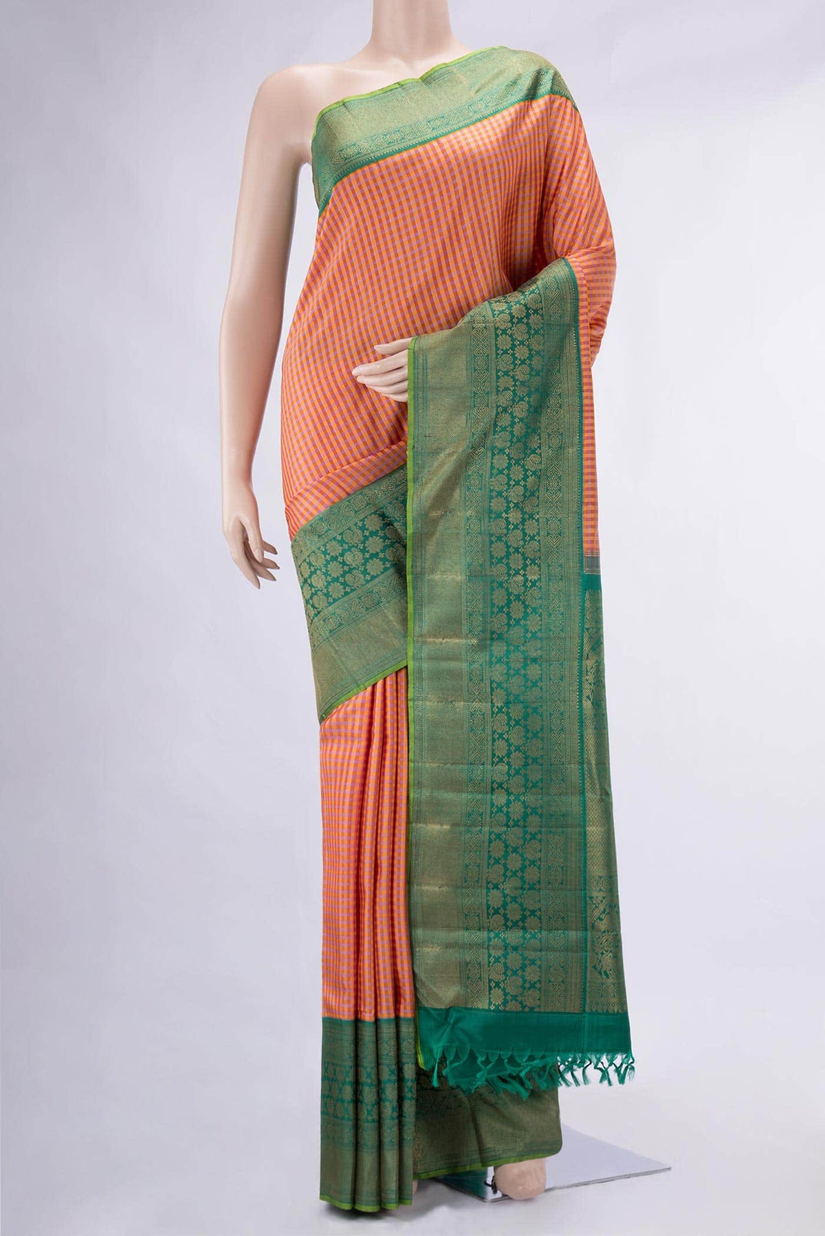 Pure Silk Pure Zari Multi Kanjivaram Saree
