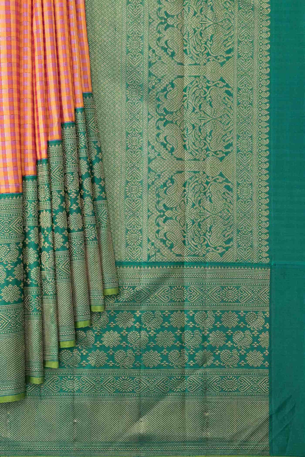 Pure Silk Pure Zari Multi Kanchipuram Saree