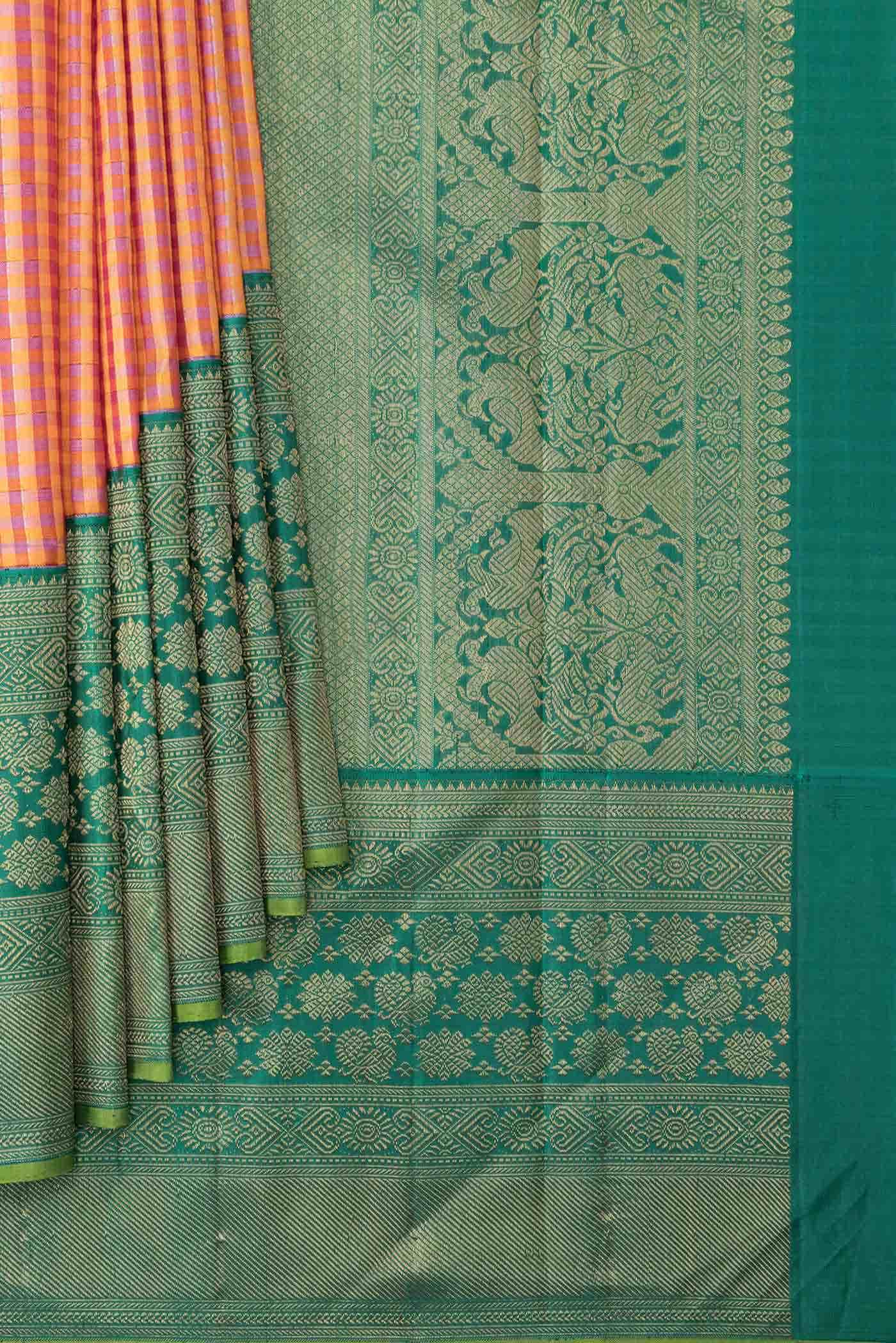 Pure Silk Pure Zari Multi Kanchipuram Saree