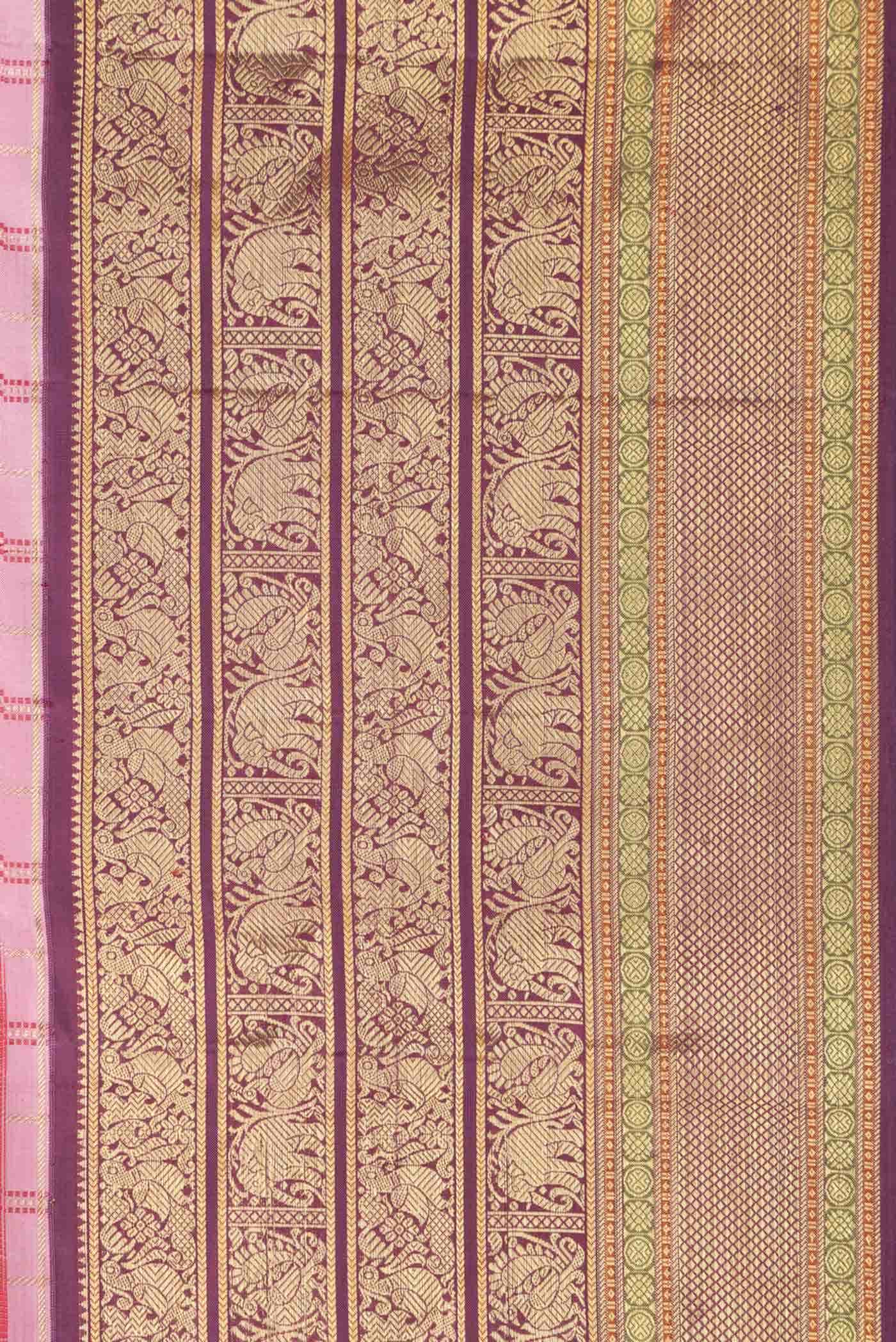 Pink Kanchipuram Silk Saree