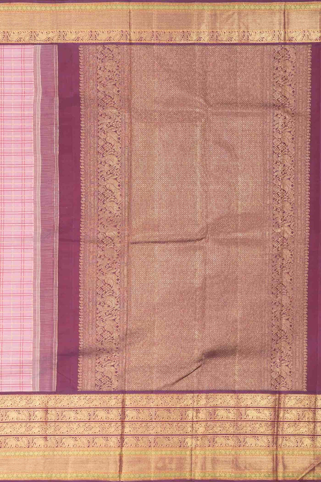 Pink Kanchipuram Silk Saree