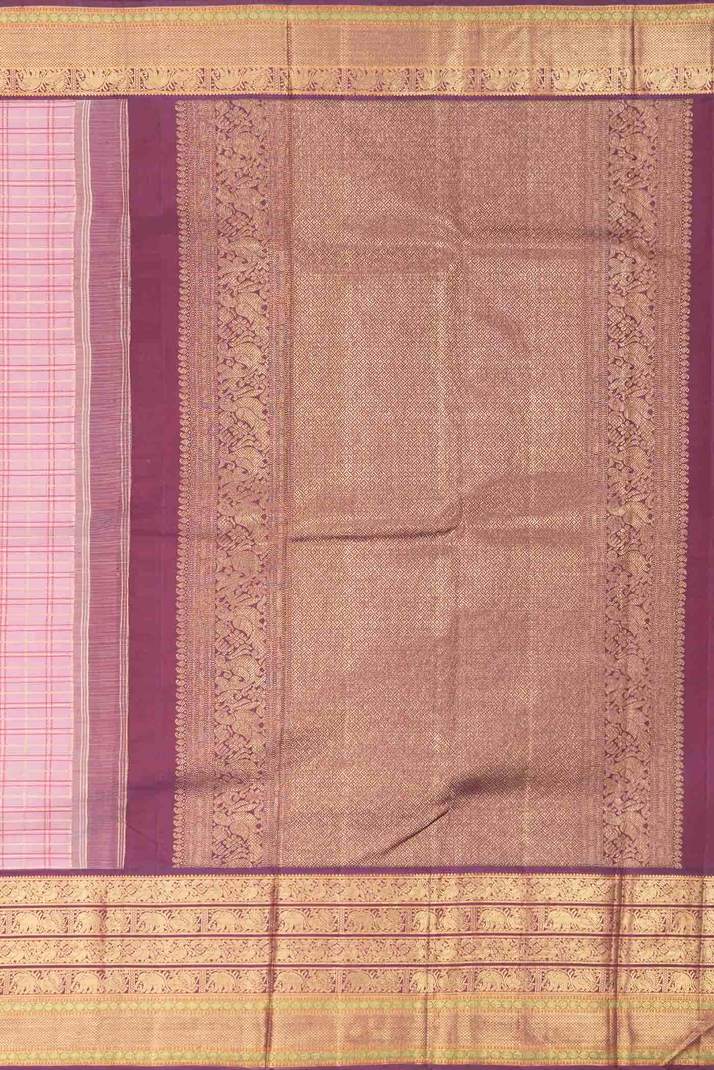 Pink Kanchipuram Silk Saree