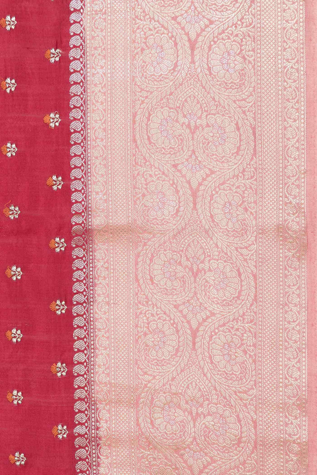 Maroon Dual Tone Chanderi Silk Saree