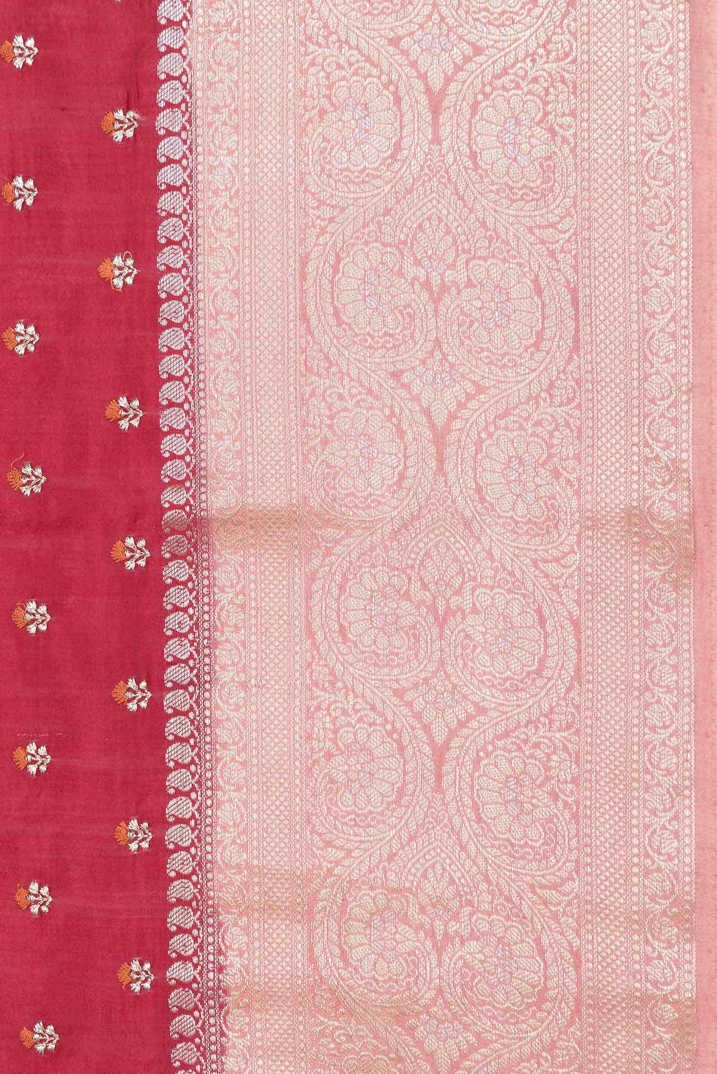 Maroon Dual Tone Chanderi Silk Saree