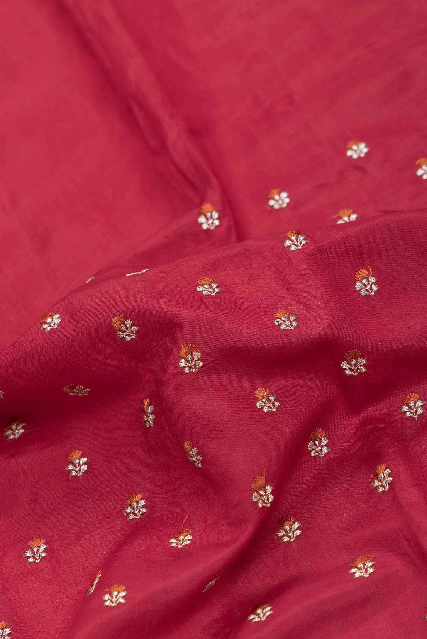 Maroon Dual Tone Chanderi Silk Saree
