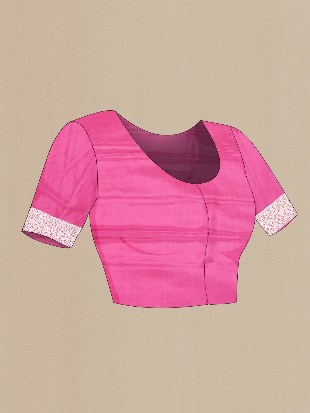 Pink Dual Tone Mysore Crepe Saree