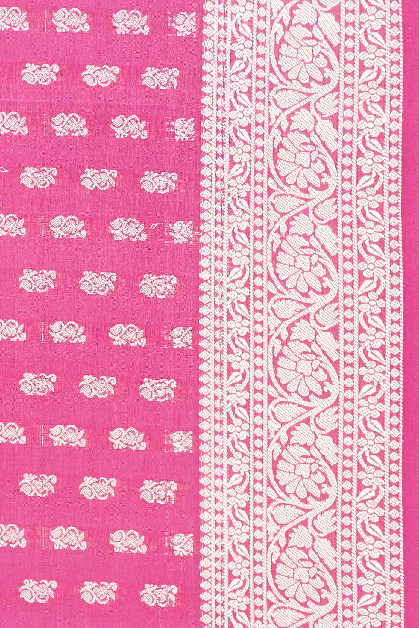Pink Dual Tone Mysore Crepe Saree