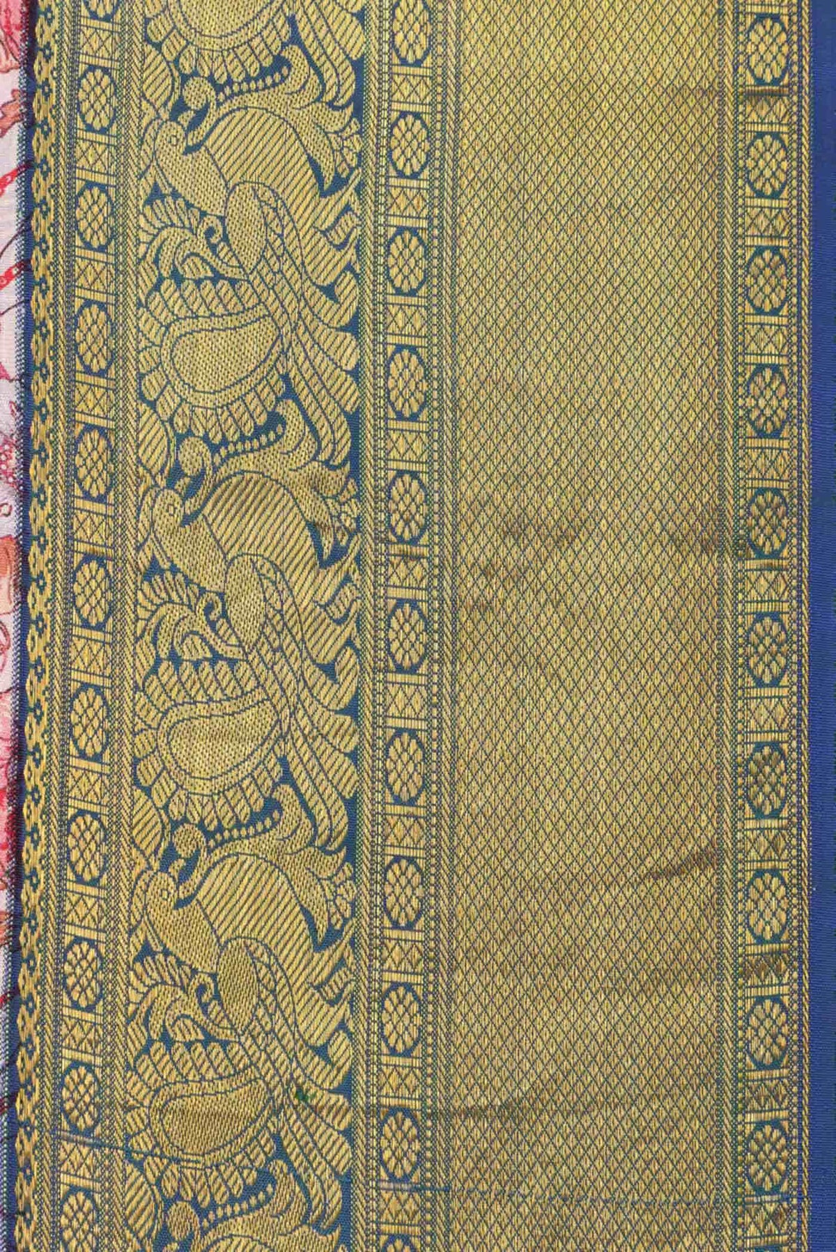 Peach Kanchipuram Silk Saree