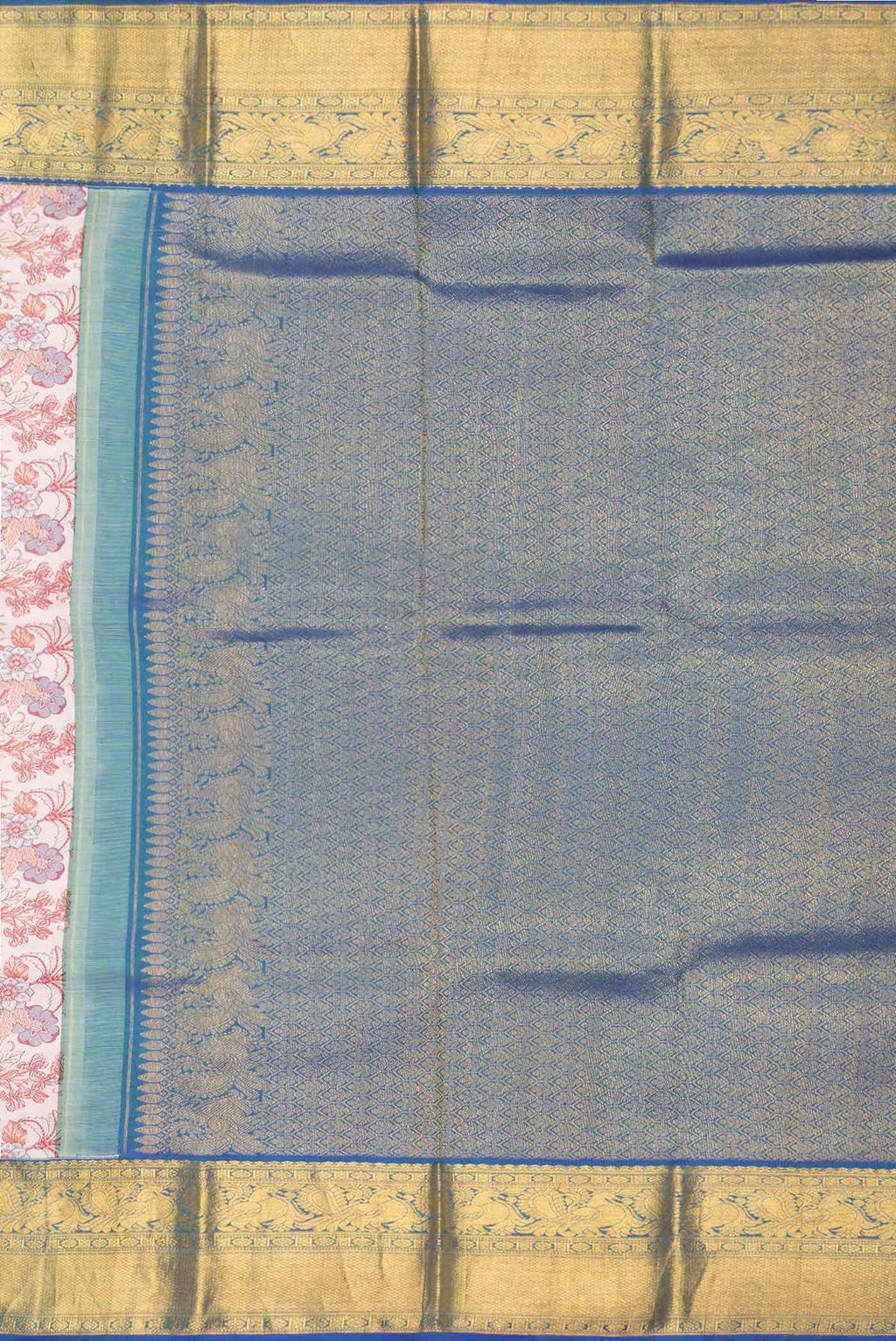 Peach Kanchipuram Silk Saree