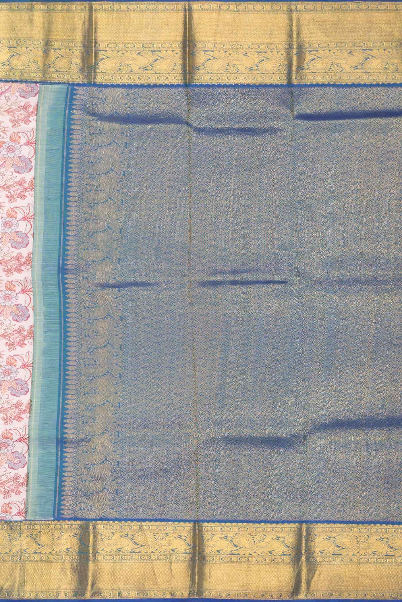 Peach Kanchipuram Silk Saree