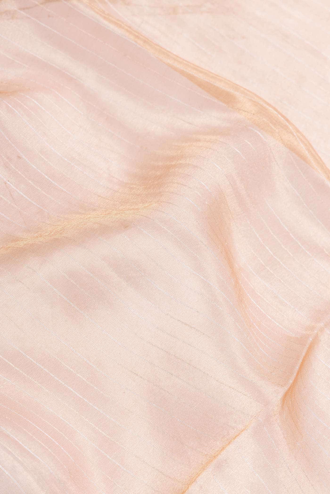 Peach Dual Tone Organza Silk Saree