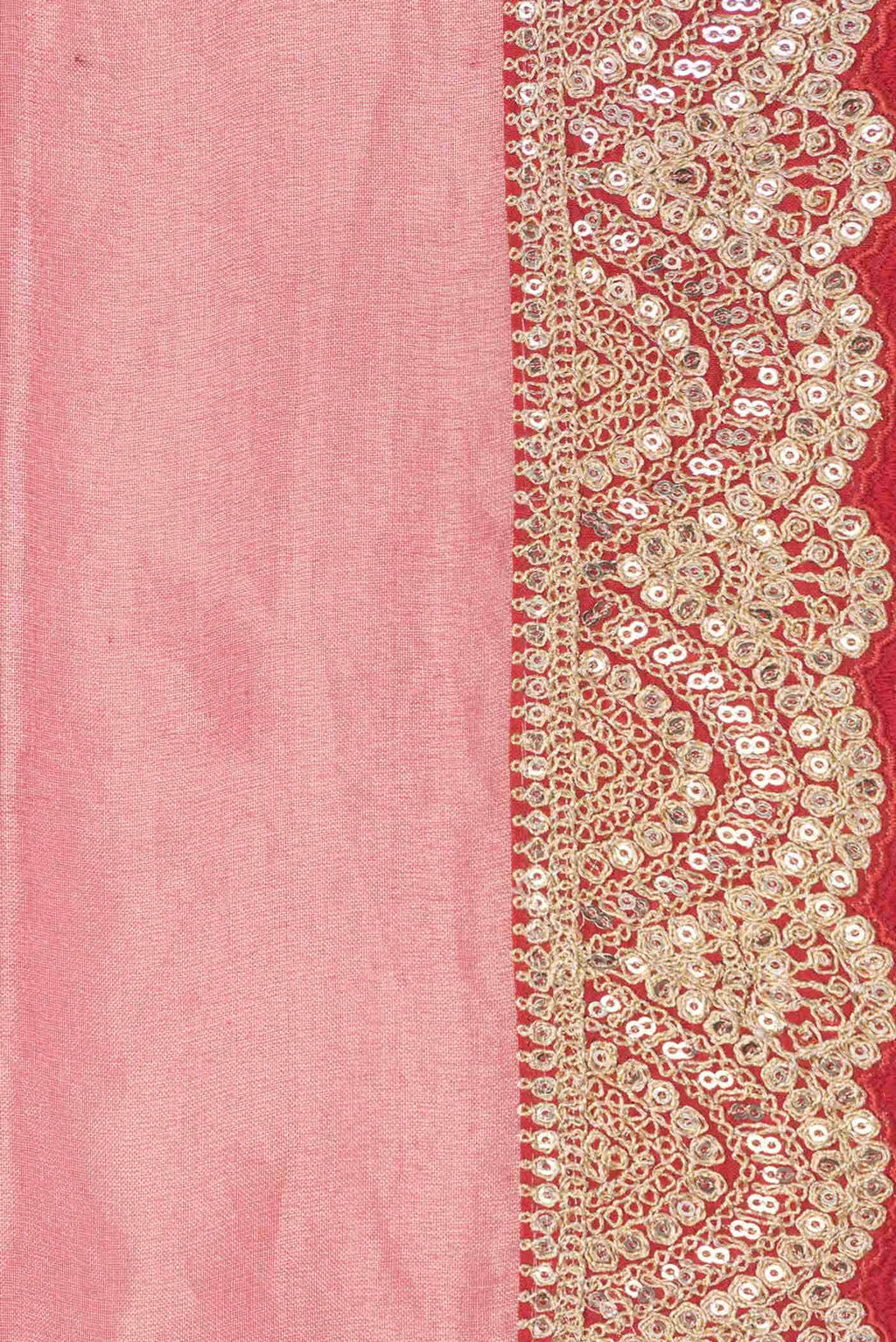 Red Dual Tone Organza Silk Saree