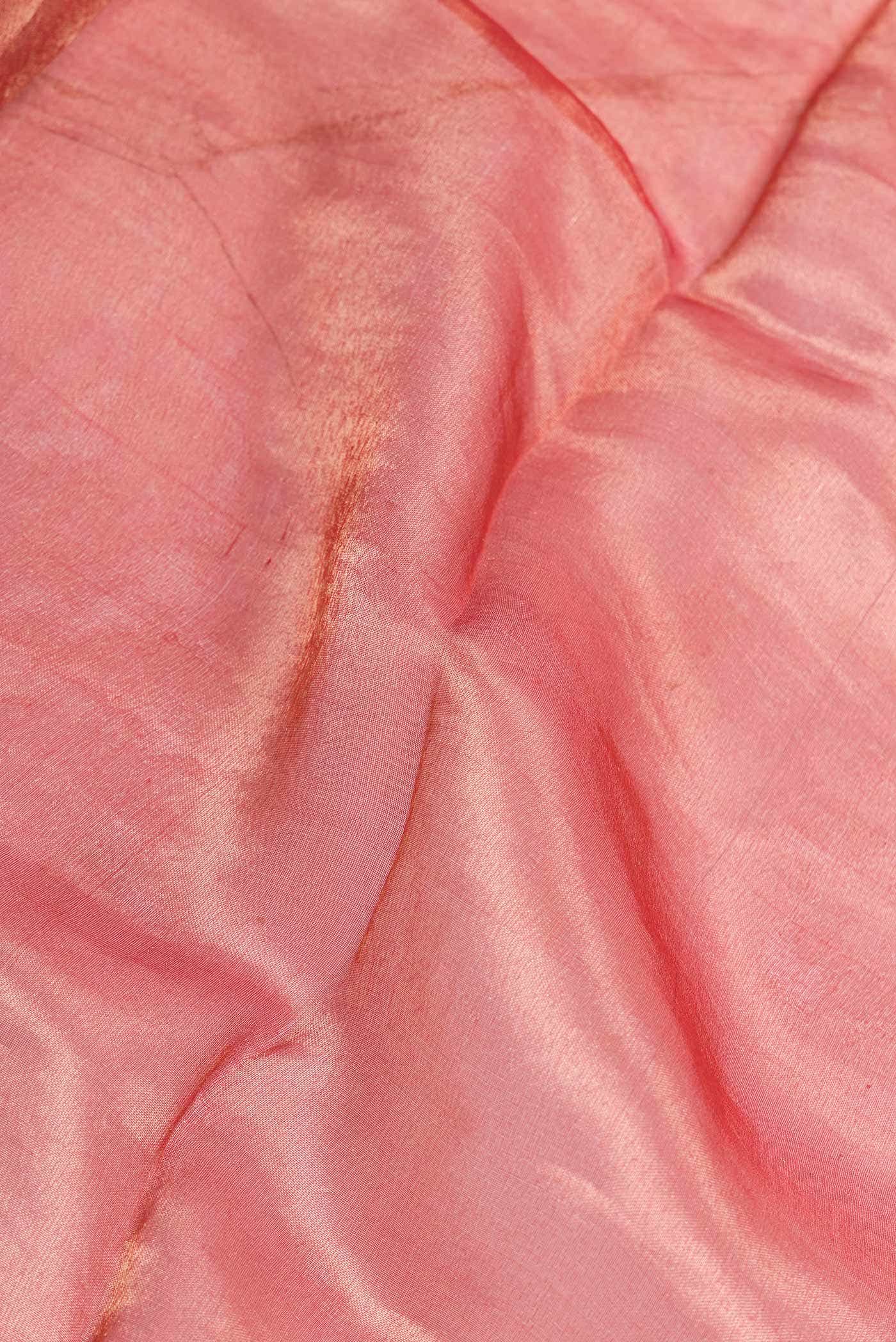 Red Dual Tone Organza Silk Saree