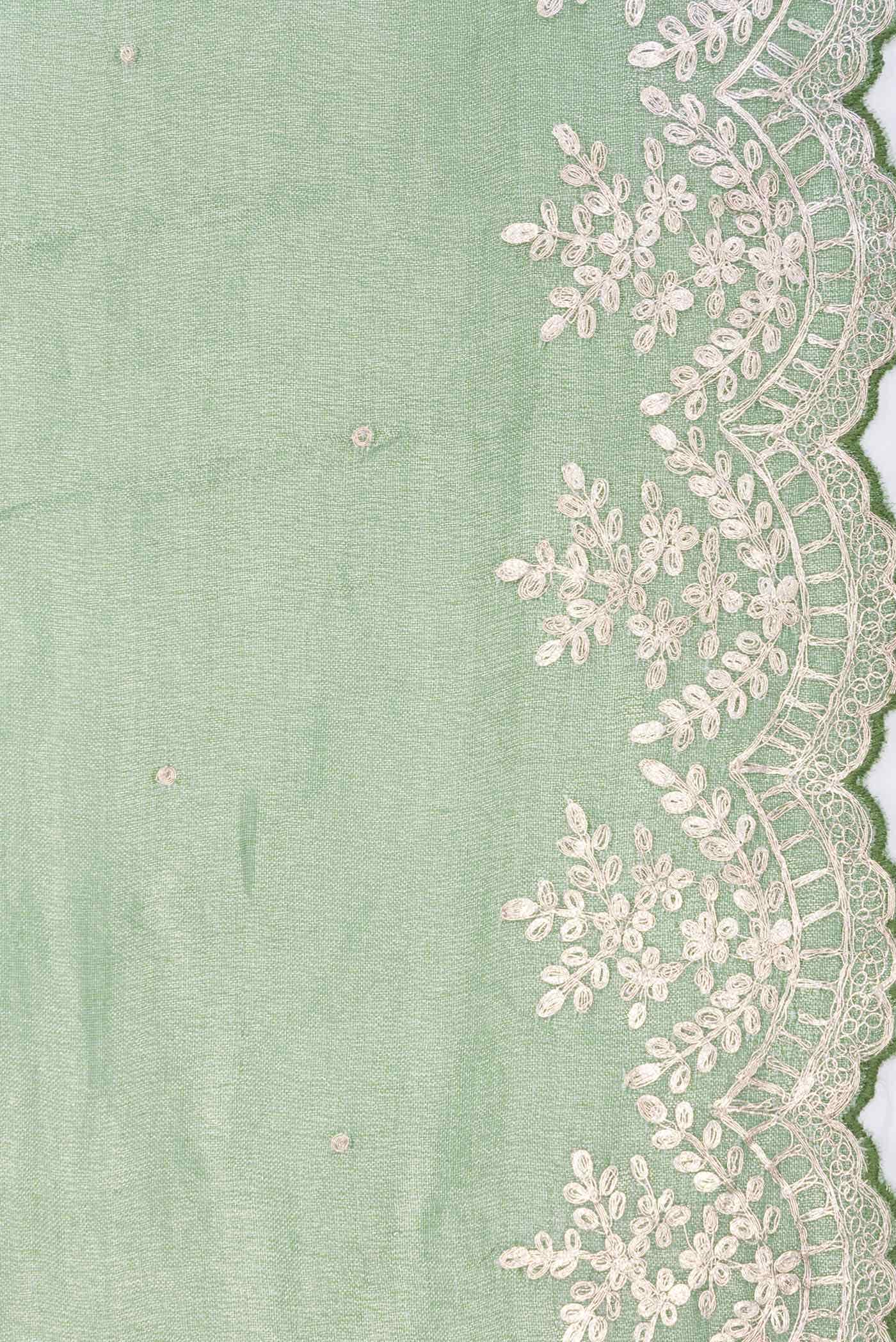 Green Dual Tone Organza Silk Saree