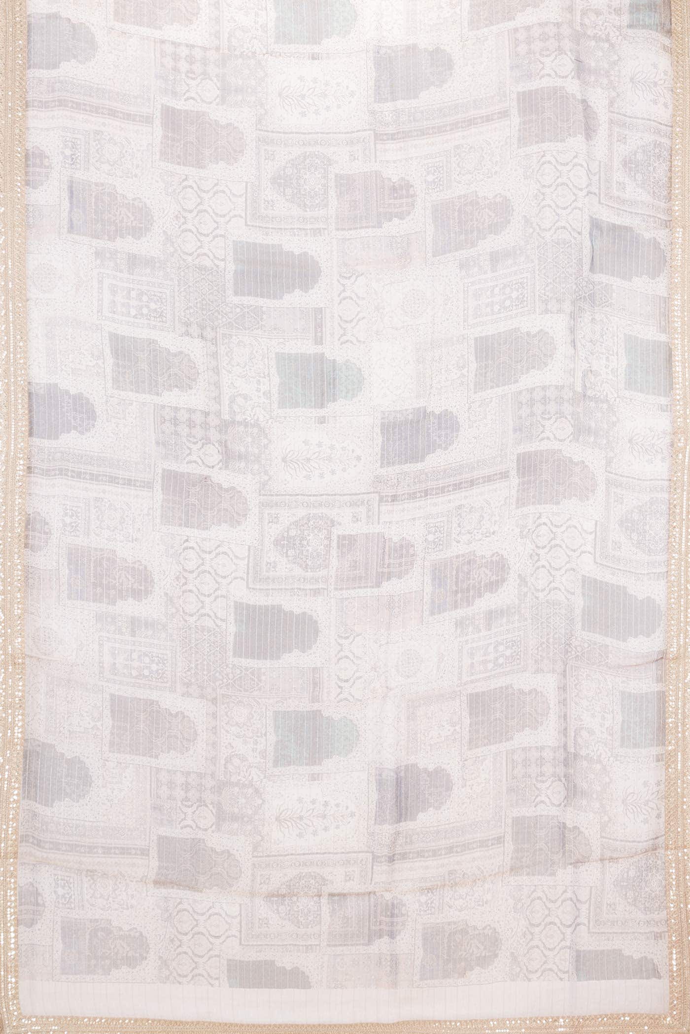 Dark Beige Dual Tone Organza Silk Saree