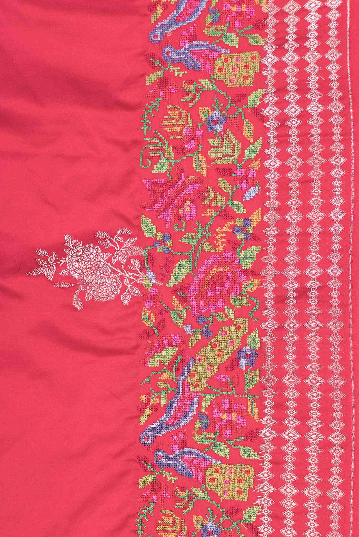 Red Dual Tone Banarasi Silk Saree