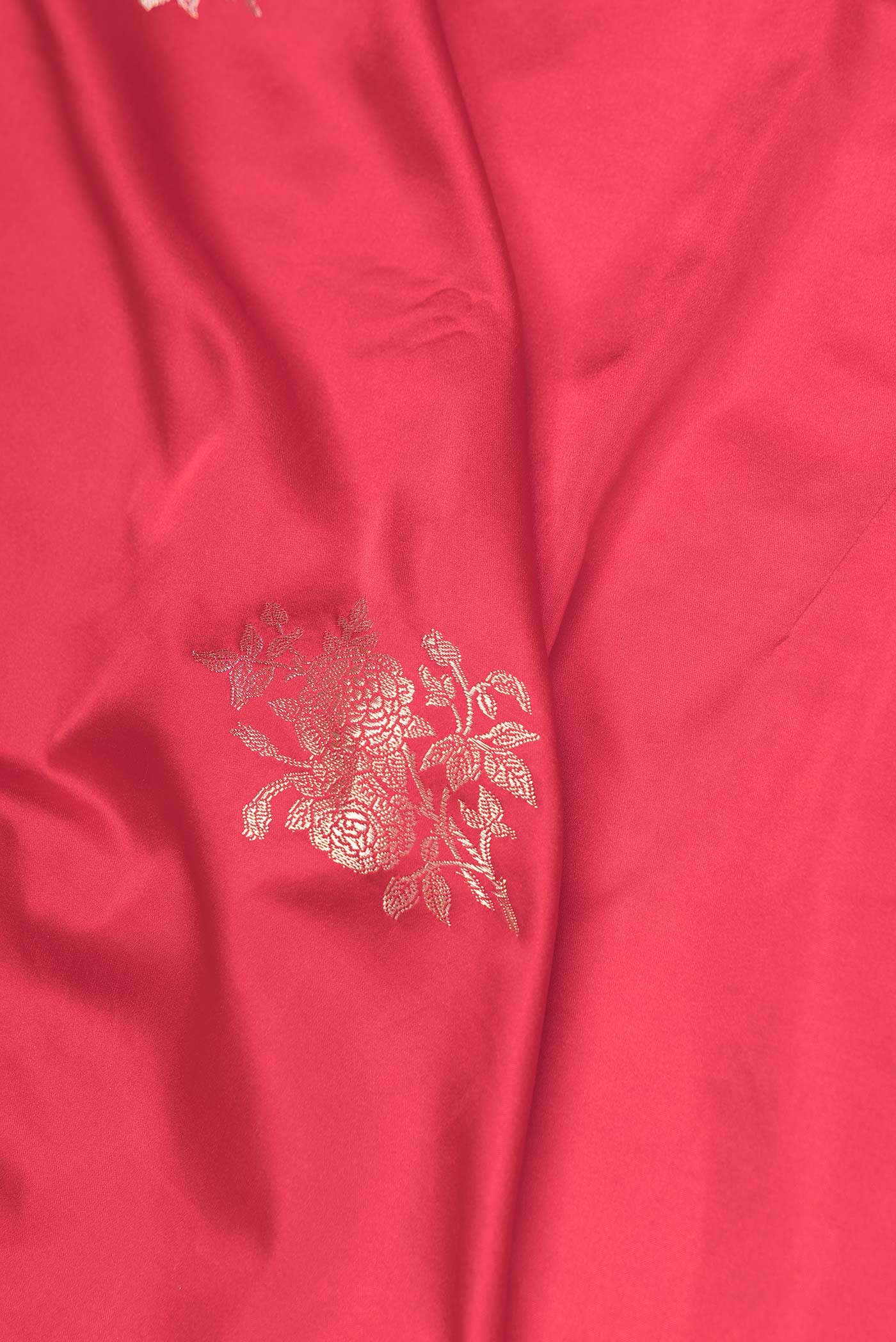 Red Dual Tone Banarasi Silk Saree