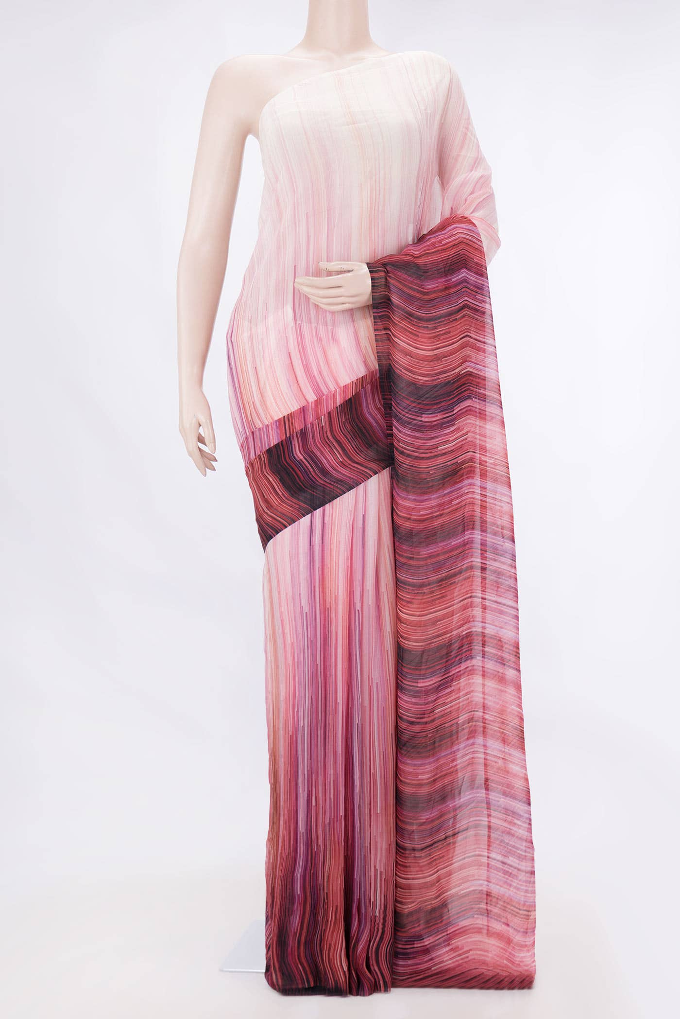Pink Dual Tone Mysore Georgette Saree