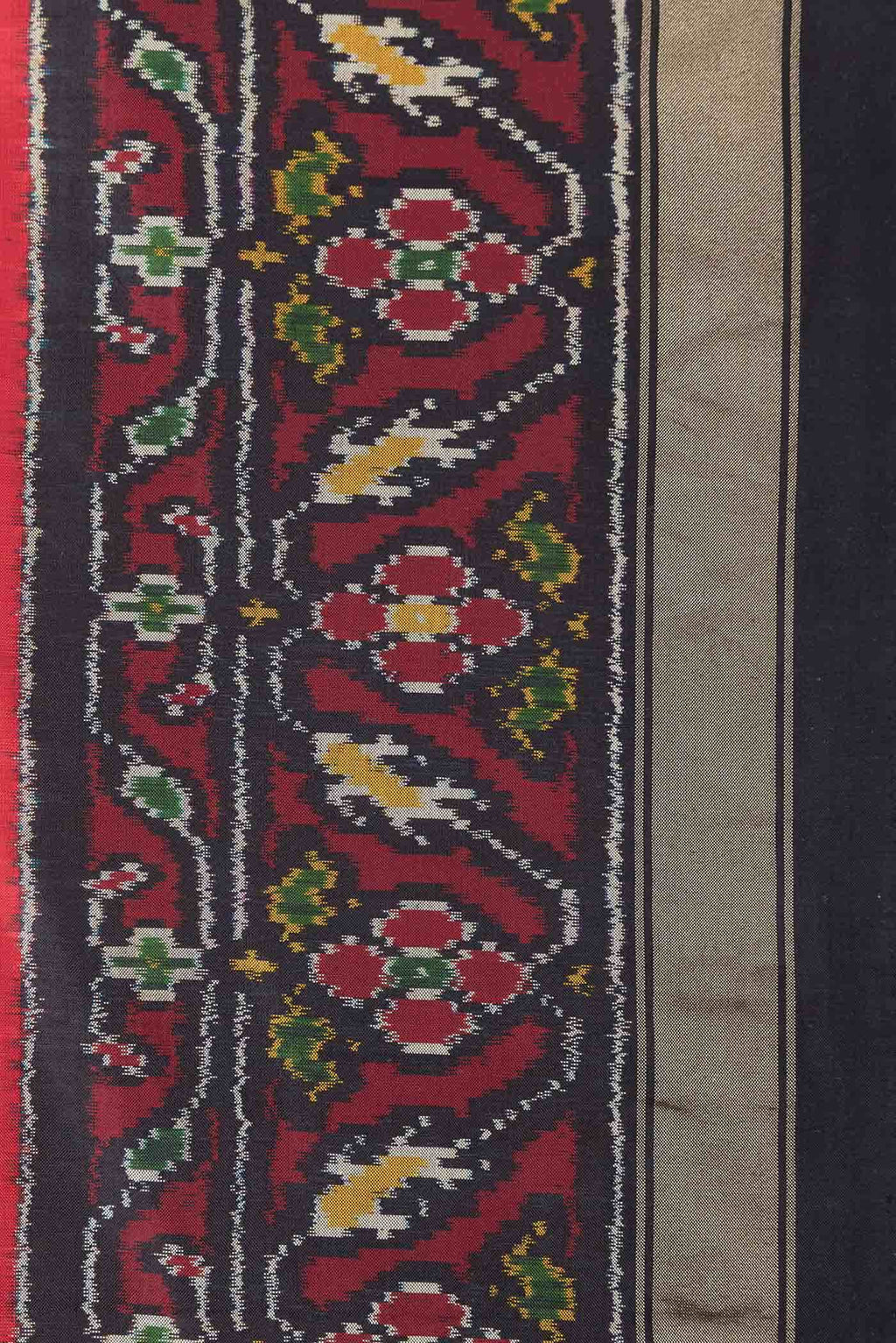 Red Dual Tone Double Ikat Saree