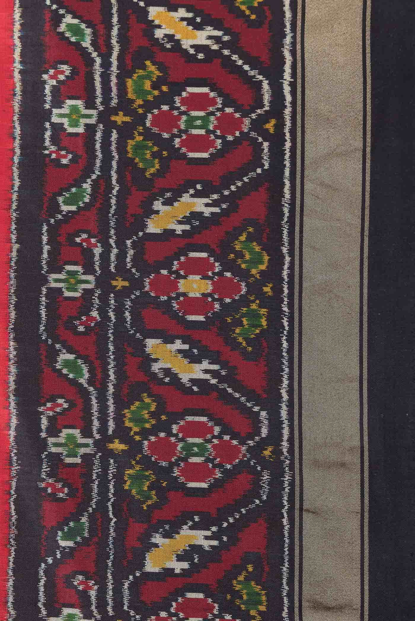 Red Dual Tone Double Ikat Saree