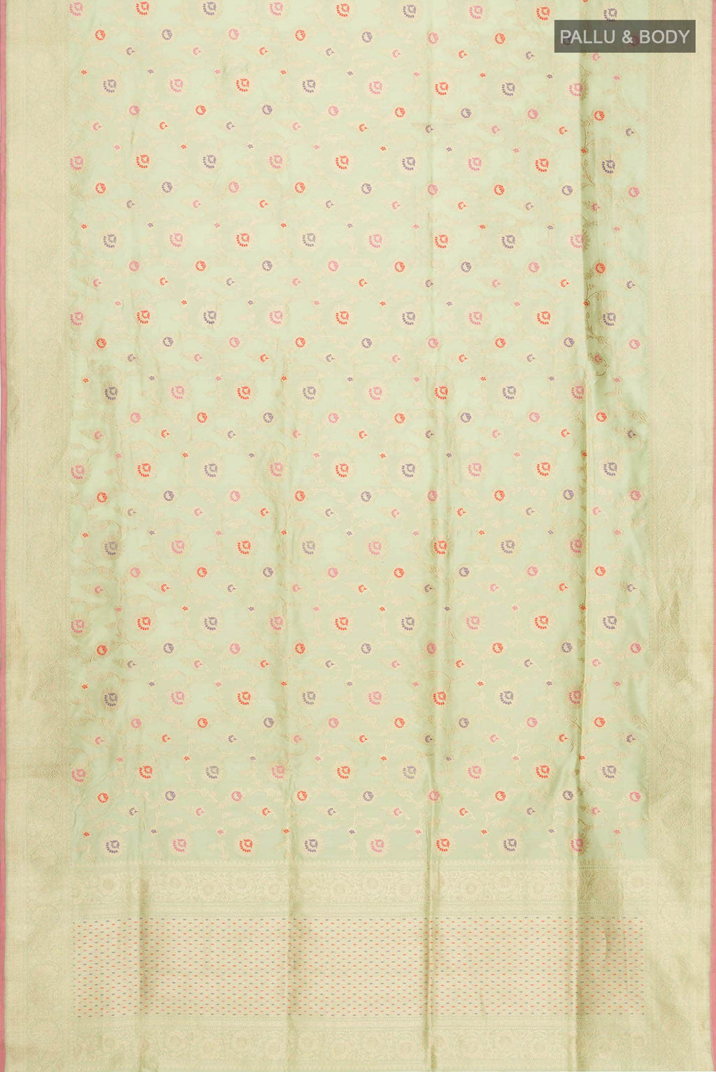 Pure Silk Pure Zari Light Green Banarasi Saree