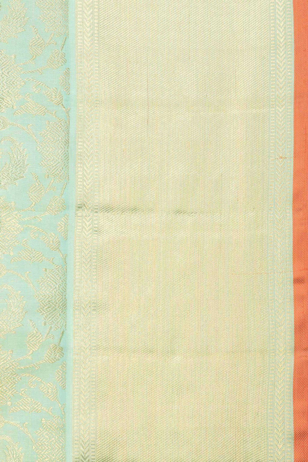 Pure Silk Pure Zari Sea Green Dual Tone Kanchipuram Saree