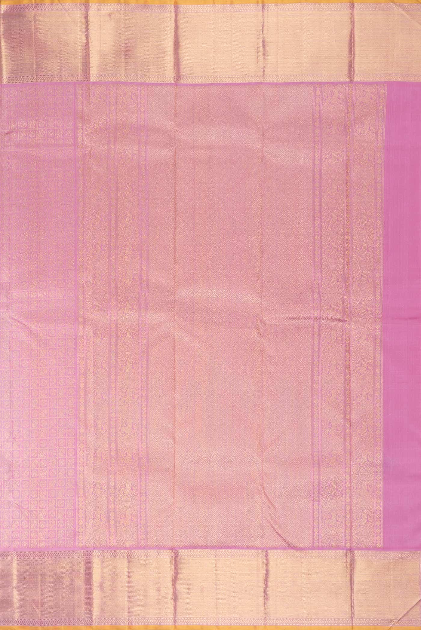 Pure Silk Pure Zari Pink Dual Tone Kanchipuram Saree