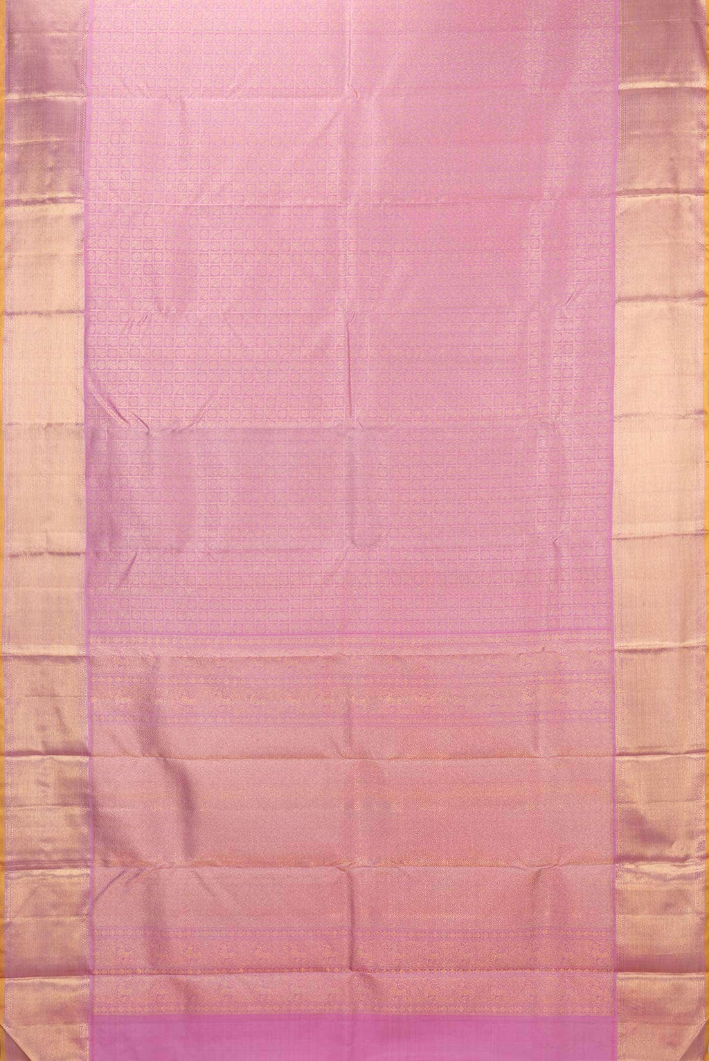 Pure Silk Pure Zari Pink Dual Tone Kanchipuram Saree