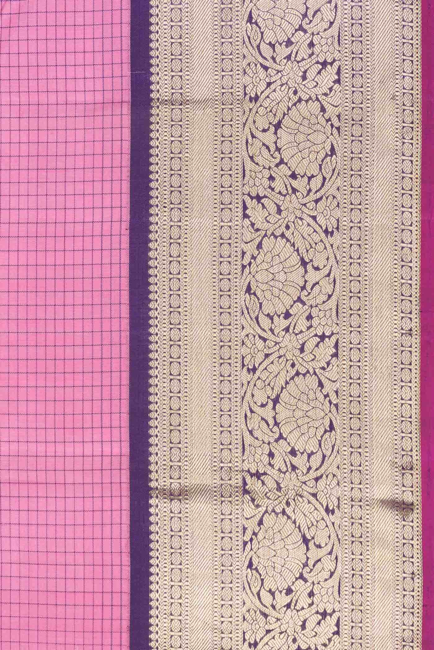 Pink Dual Tone Kanchipuram Silk Saree