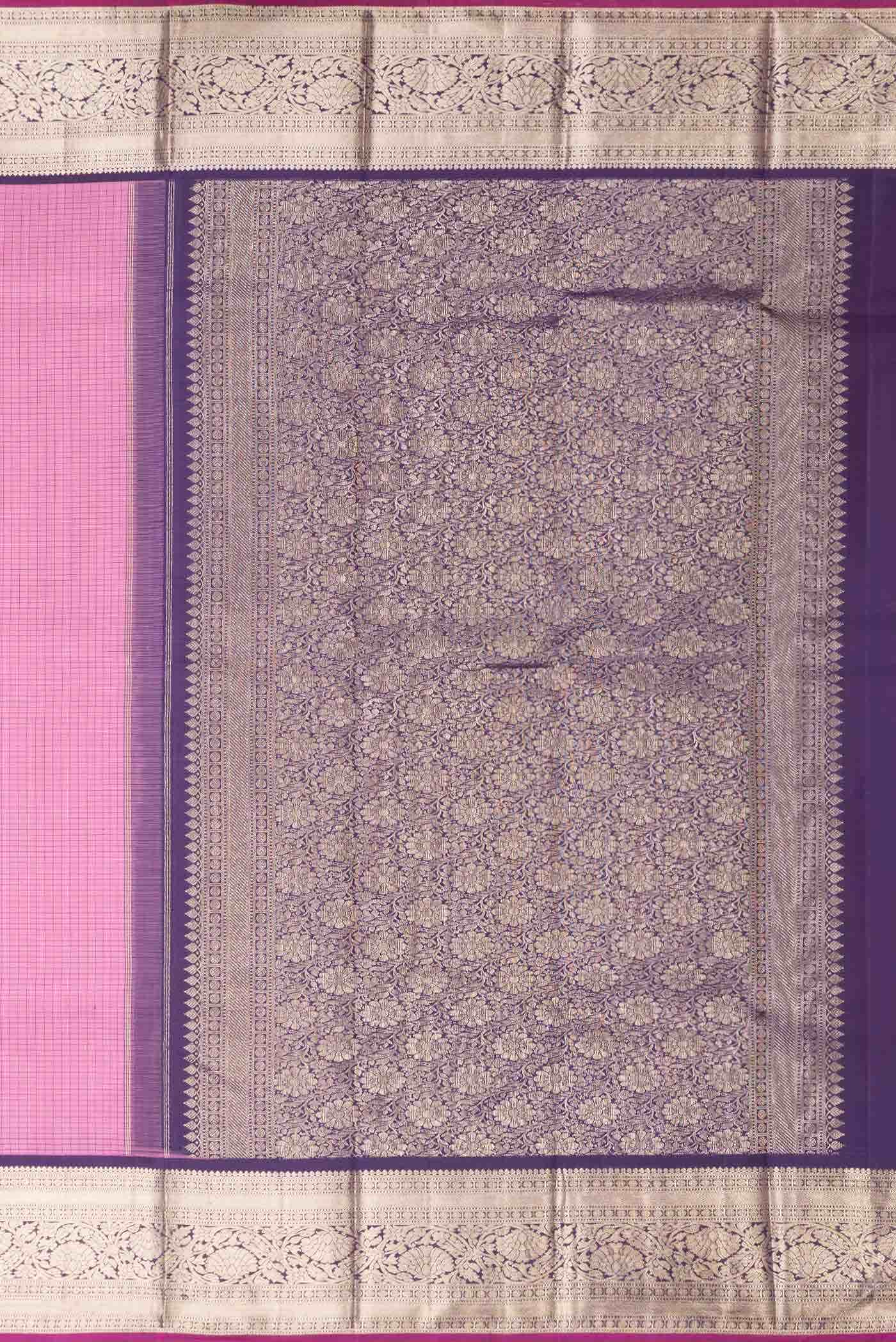 Pink Dual Tone Kanchipuram Silk Saree