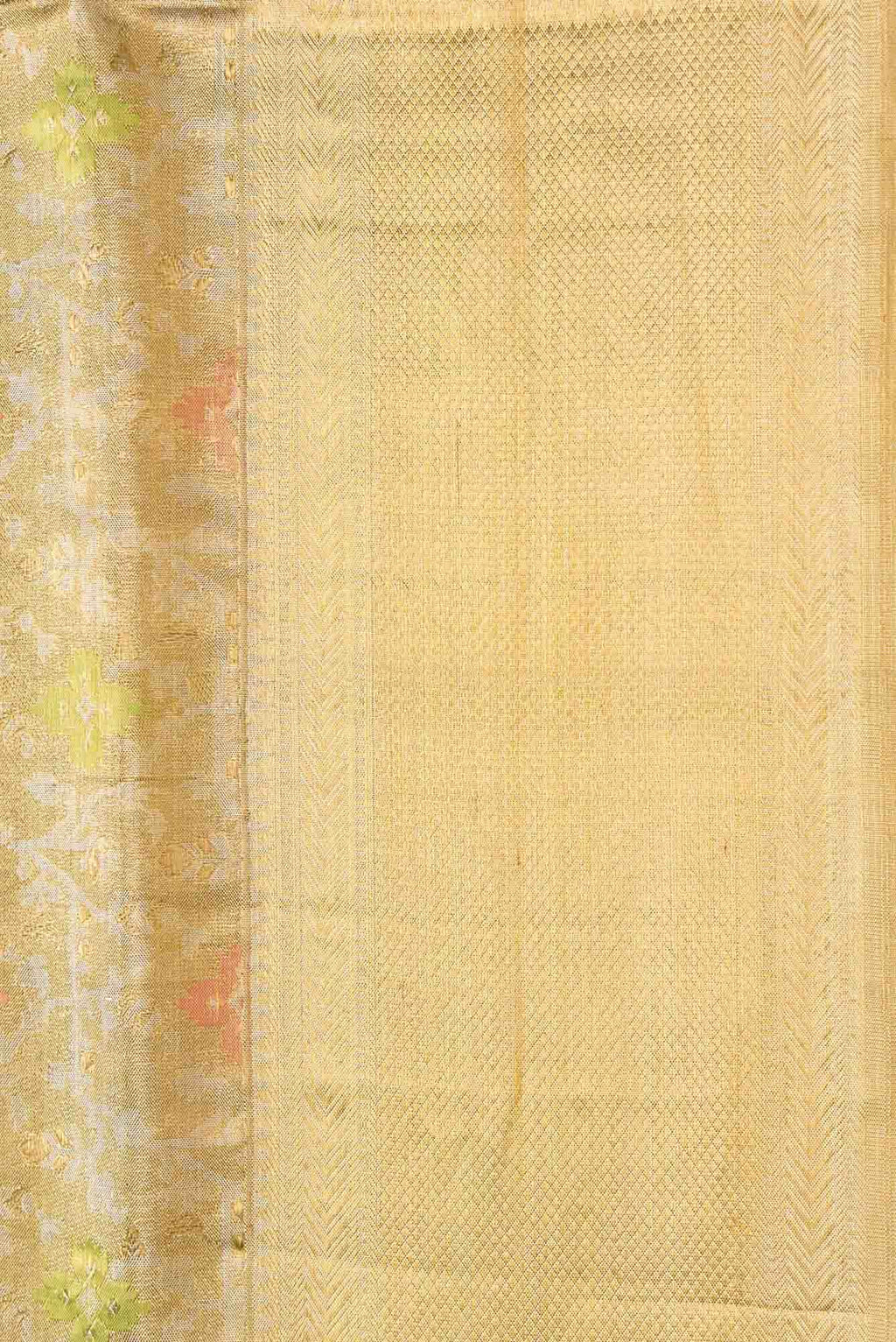 Gold Dual Tone Kanchipuram Tissue Silk Saree