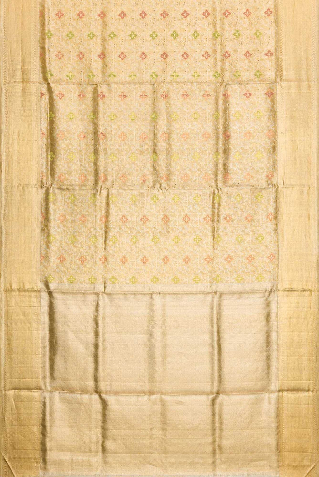Gold Dual Tone Kanchipuram Tissue Silk Saree