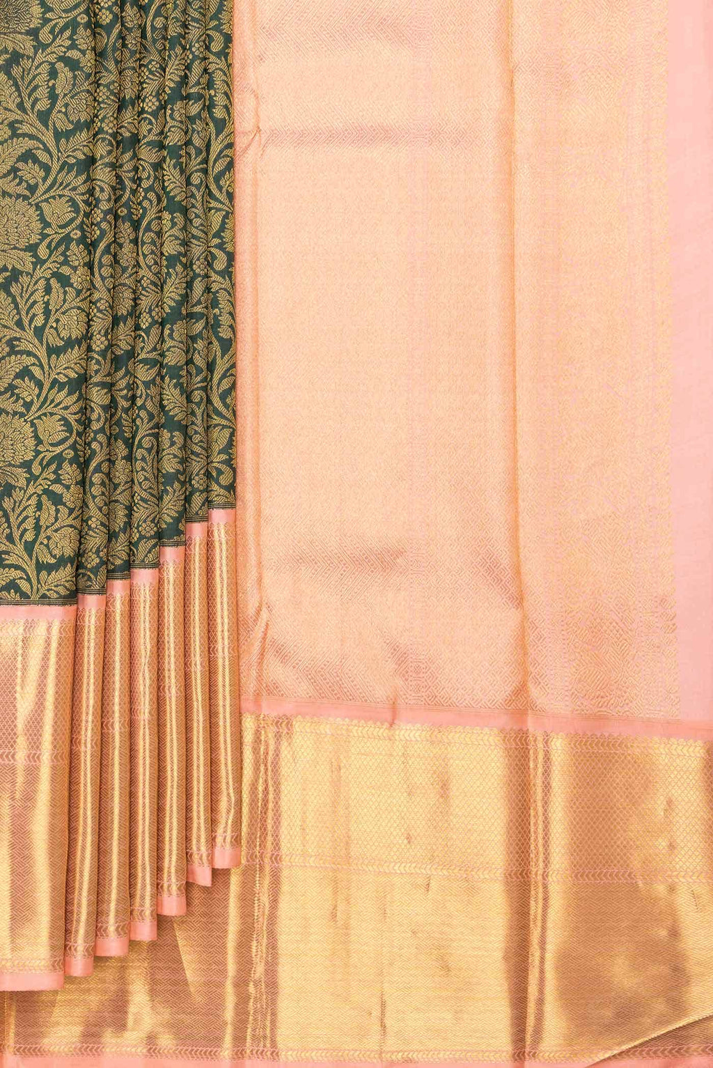 Green Dual Tone Kanchipuram Silk Saree
