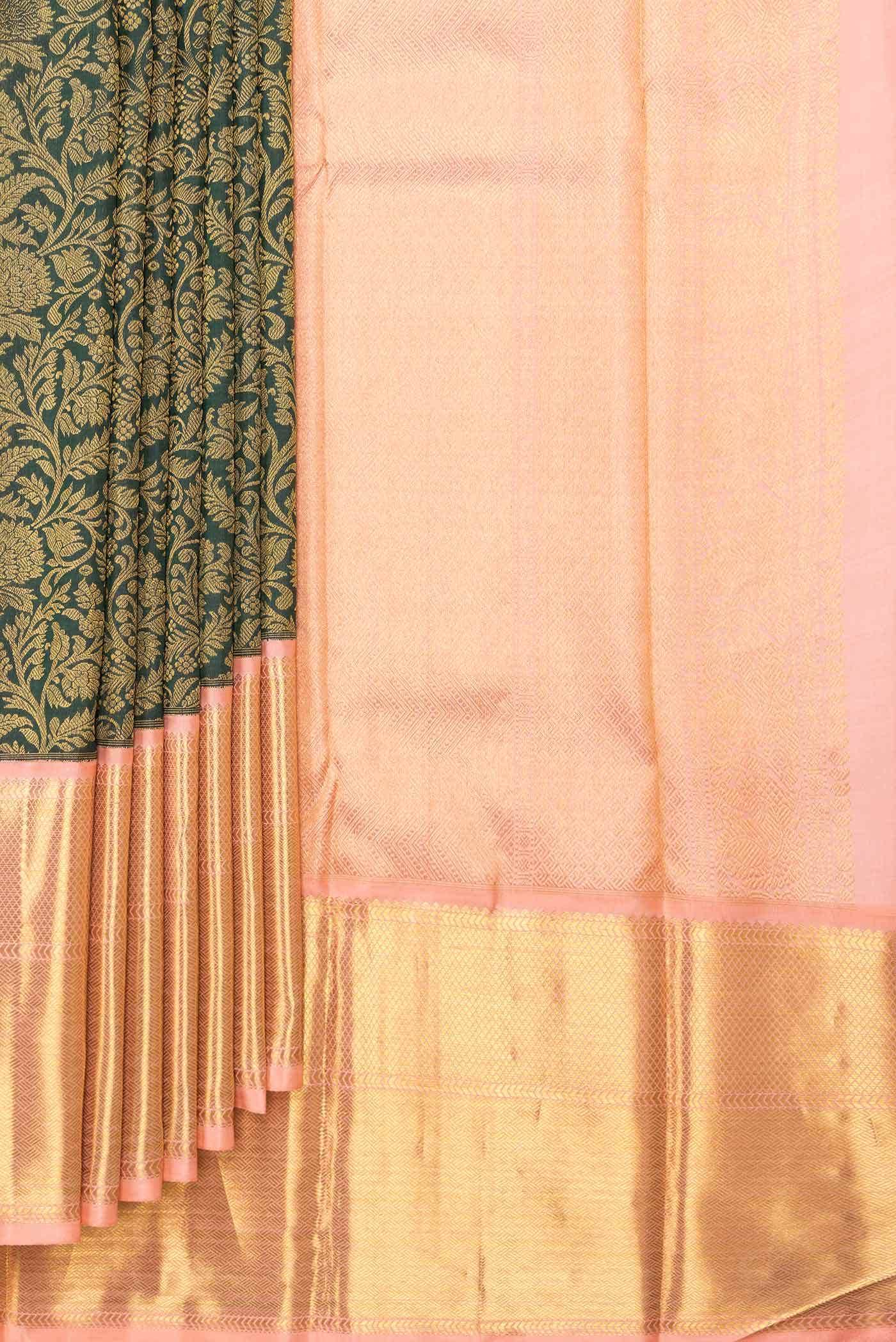 Green Dual Tone Kanchipuram Silk Saree