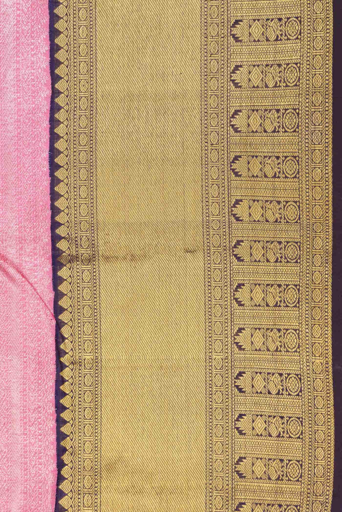 Pink Kanchipuram Silk Saree