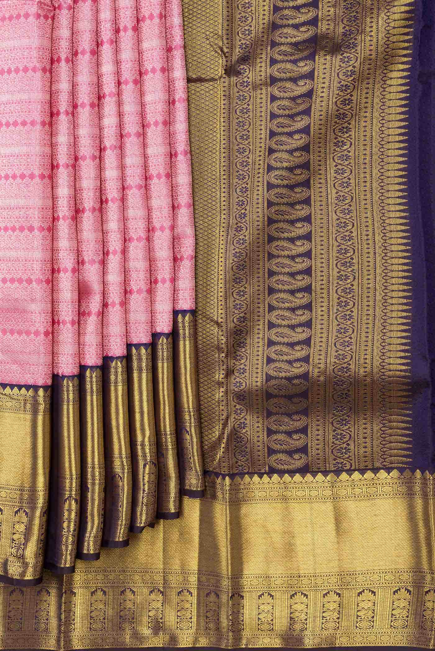 Pink Kanchipuram Silk Saree