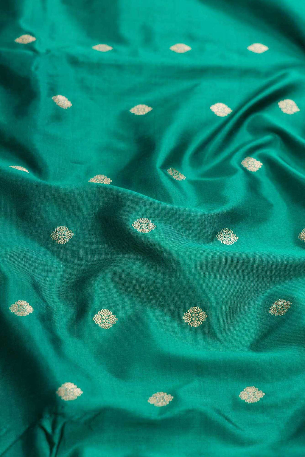 Green Dual Tone Blended Banarasi Silk Saree