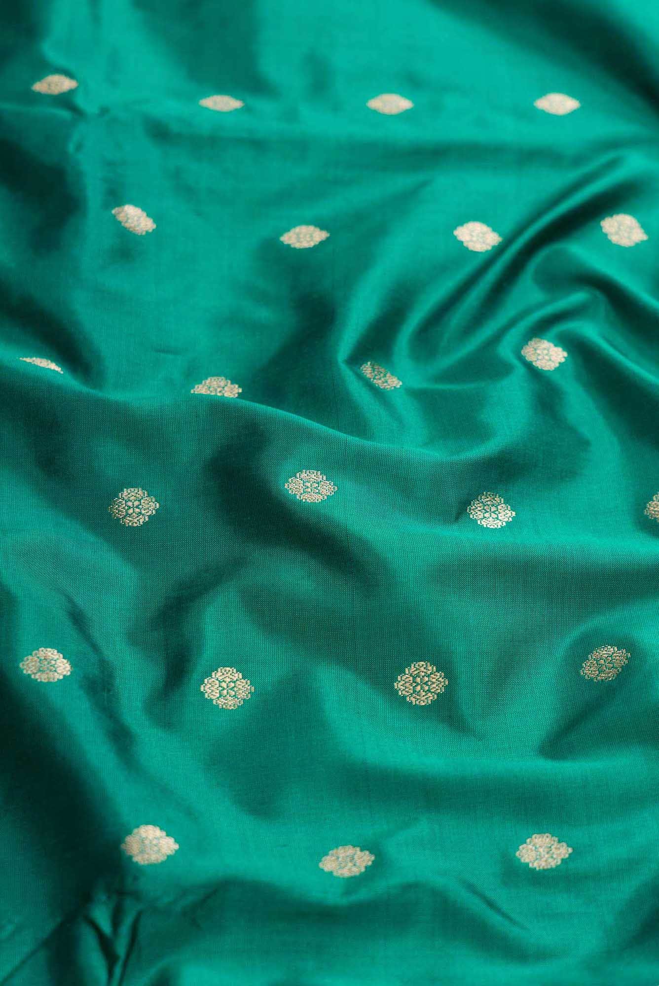 Green Dual Tone Blended Banarasi Silk Saree