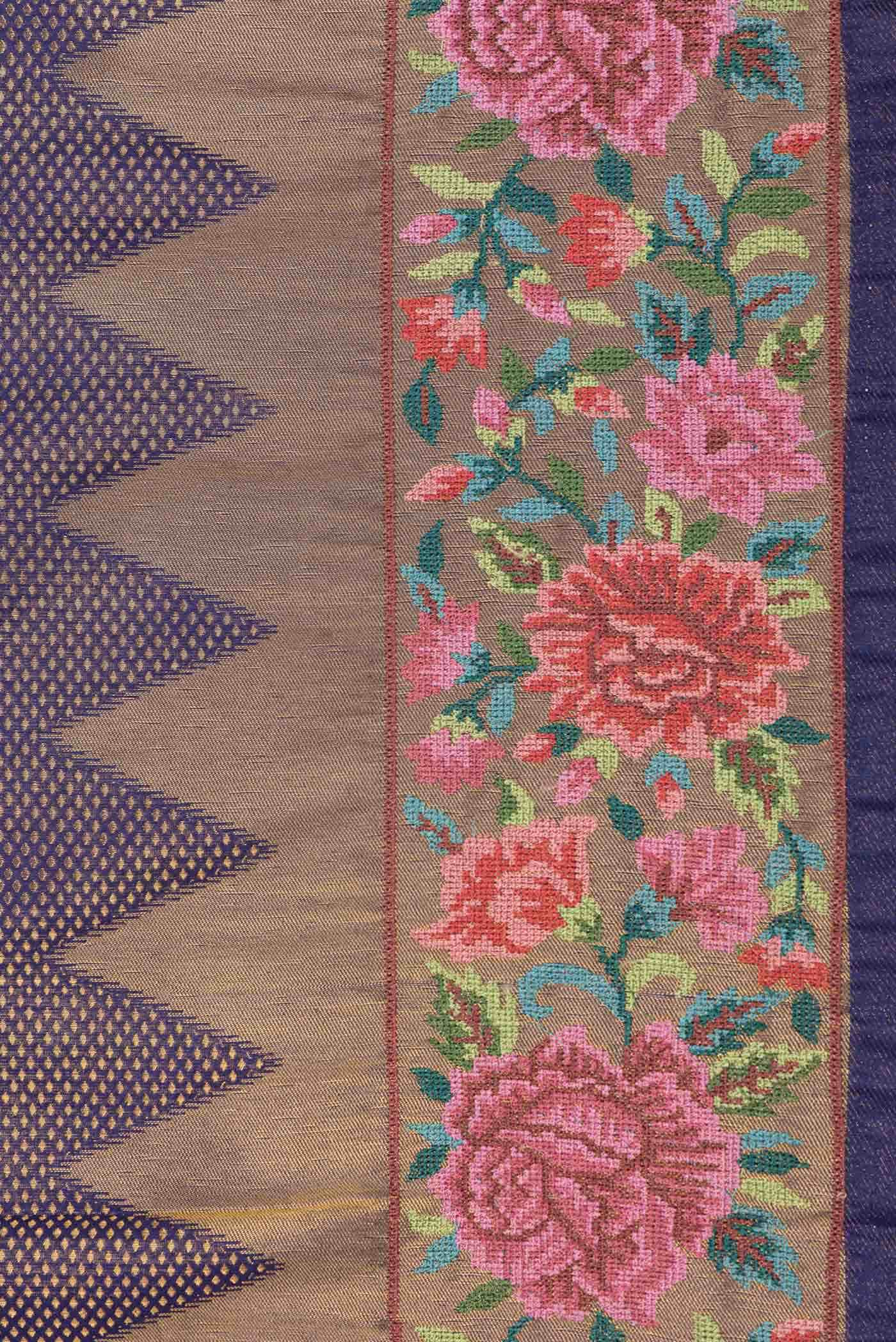 Violet Dual Tone Blended Banarasi Silk Saree