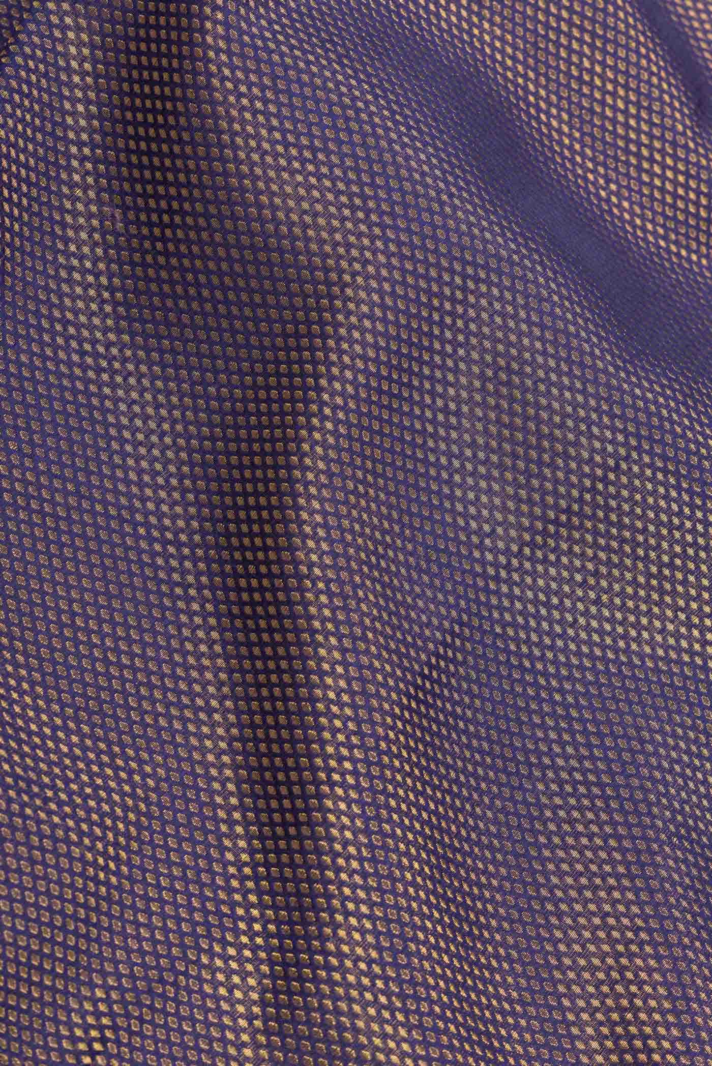 Violet Dual Tone Blended Banarasi Silk Saree