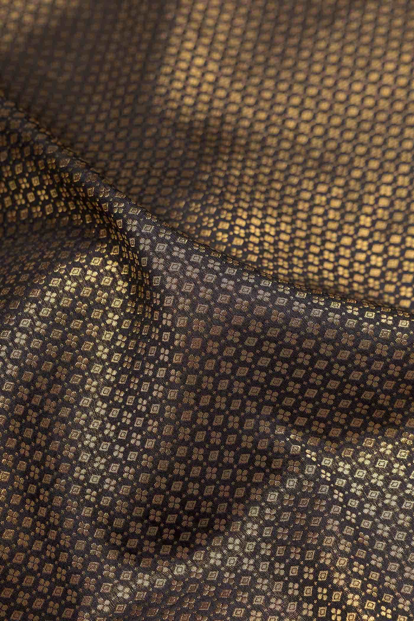 Black Dual Tone Blended Banarasi Silk Saree