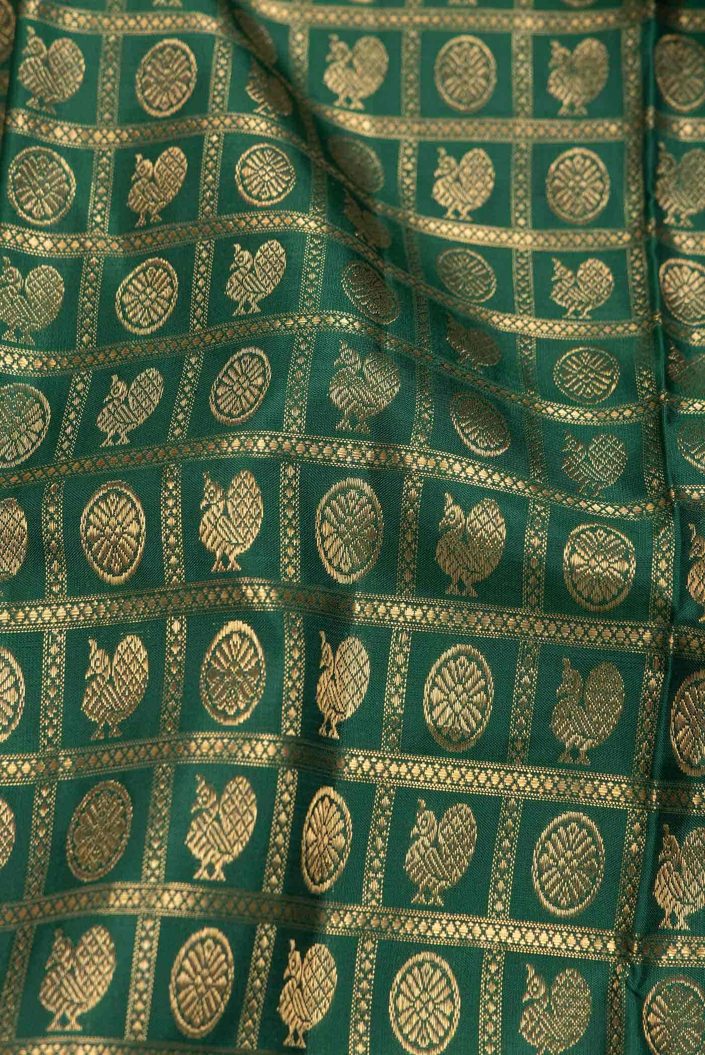 Green Dual Tone Kanchipuram Silk Saree