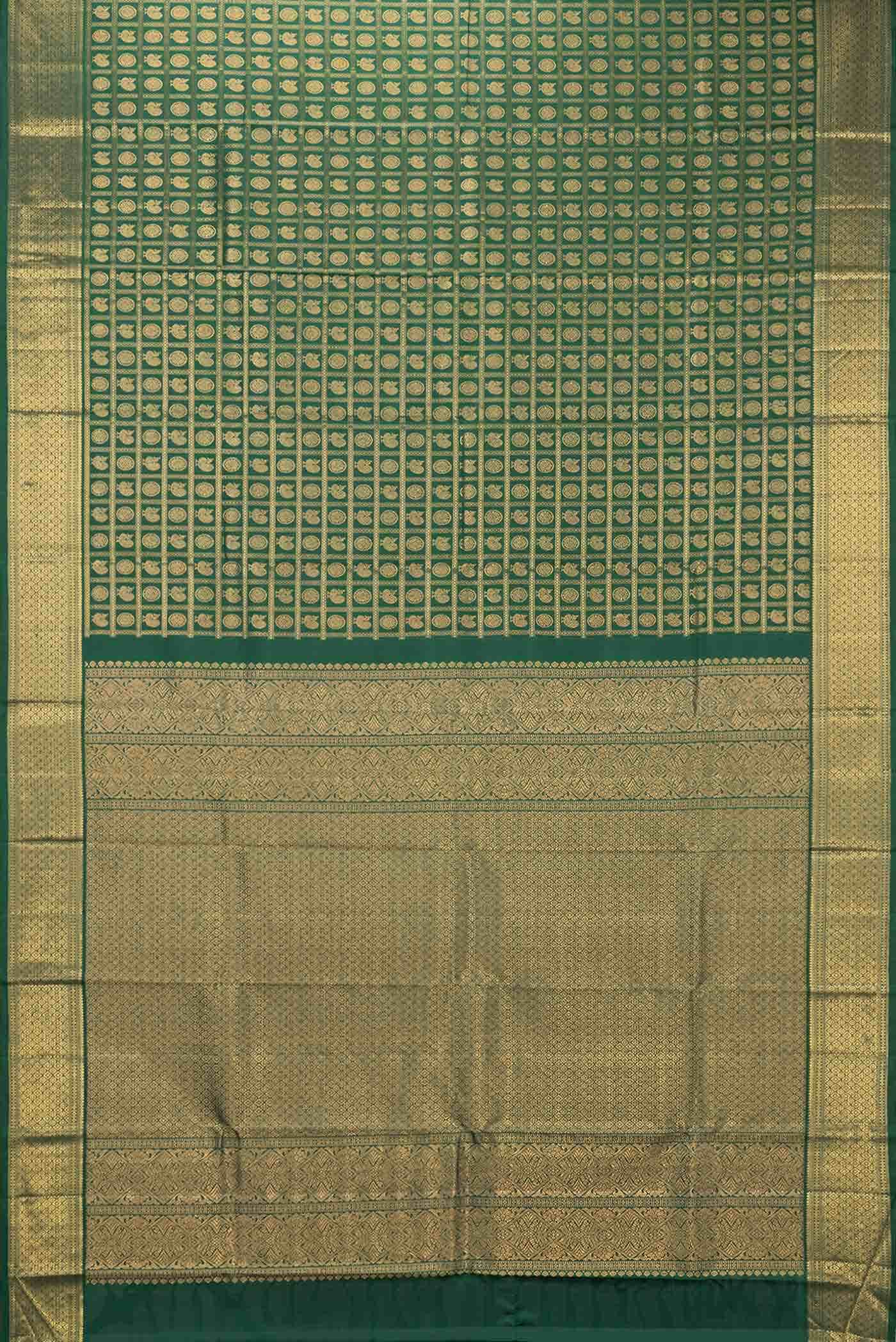 Green Dual Tone Kanchipuram Silk Saree