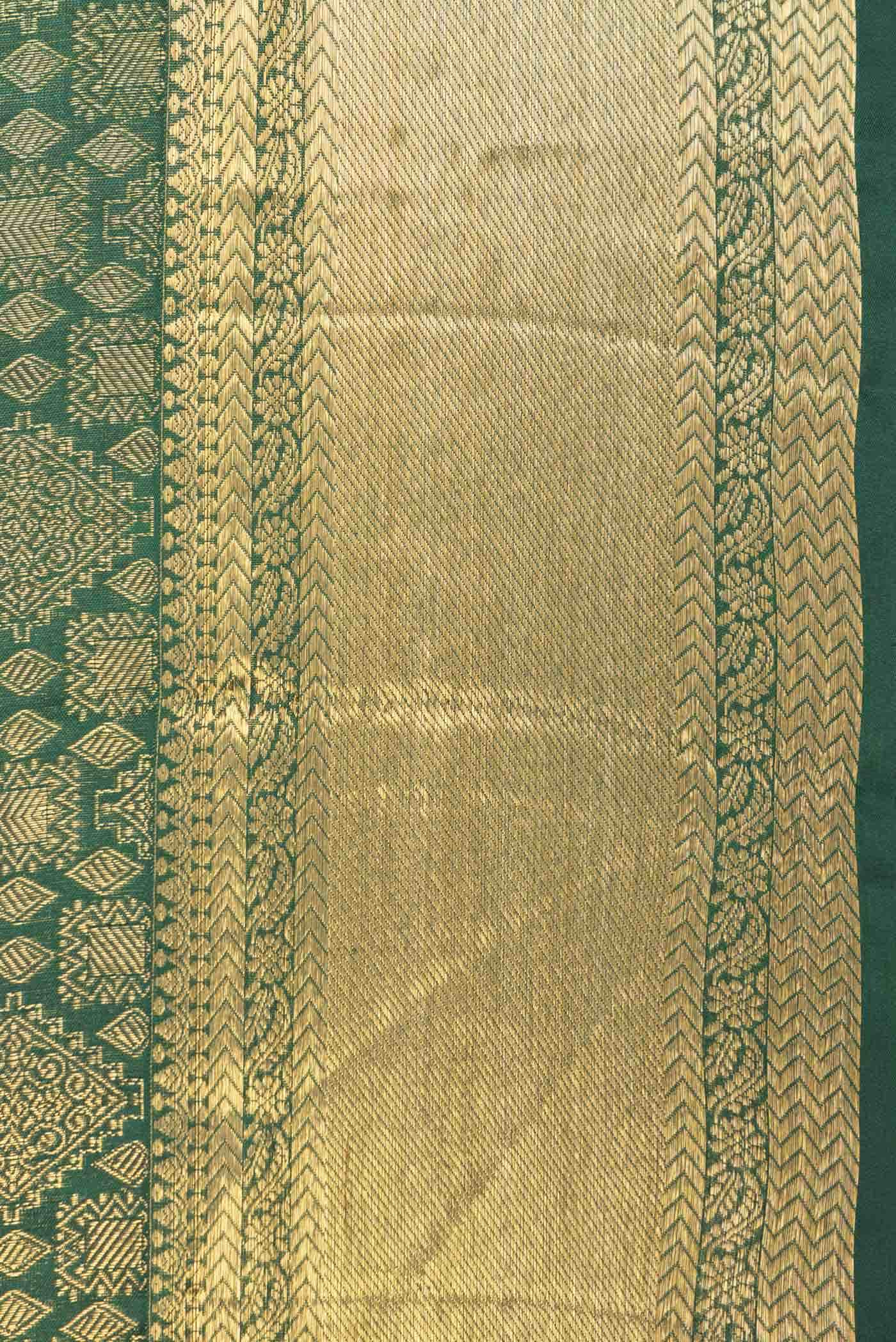 Green Dual Tone Kanchipuram Silk Saree