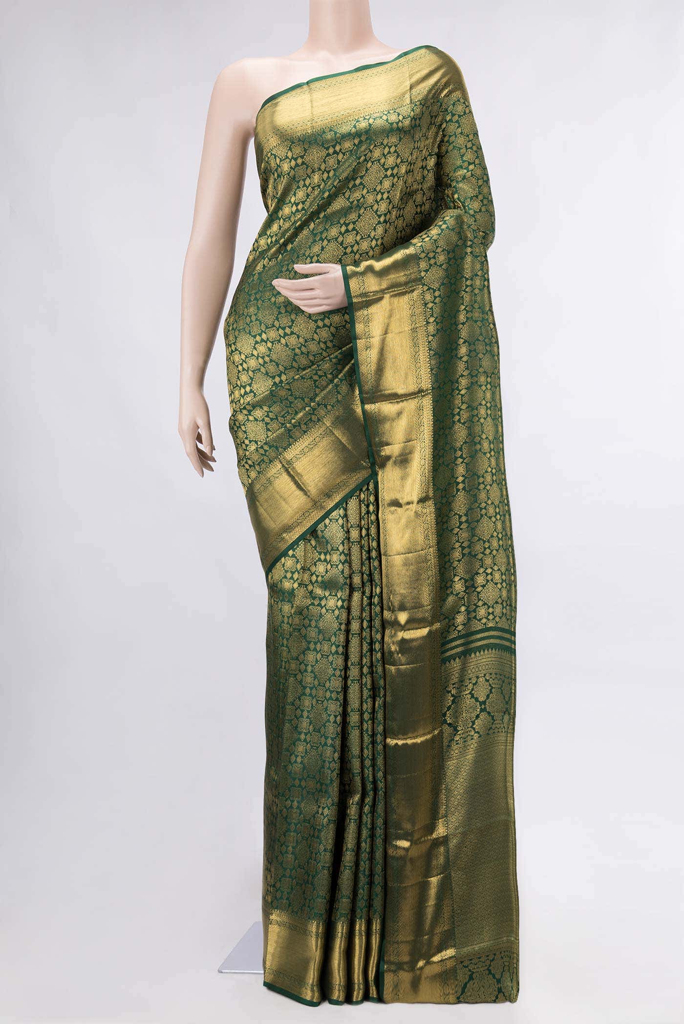 Green Dual Tone Kanchipuram Silk Saree