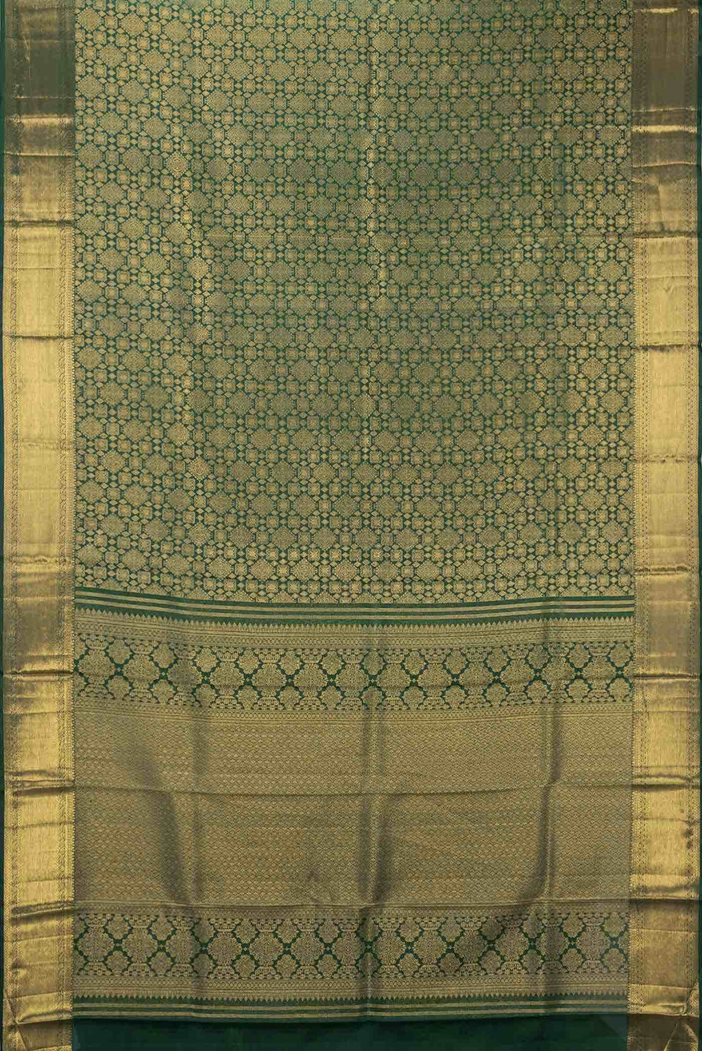 Green Dual Tone Kanchipuram Silk Saree