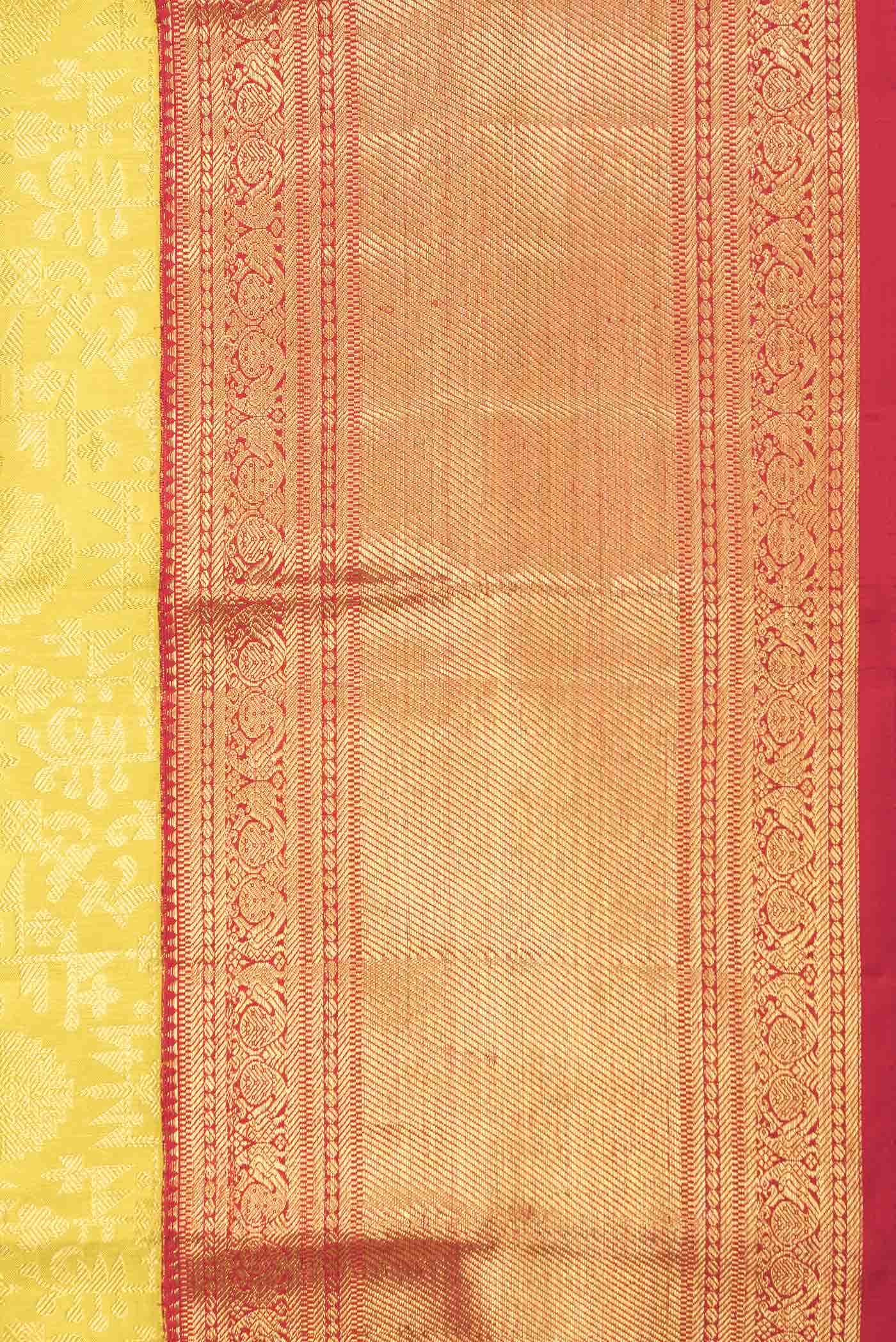 Yellow Dual Tone Kanchipuram Silk Saree